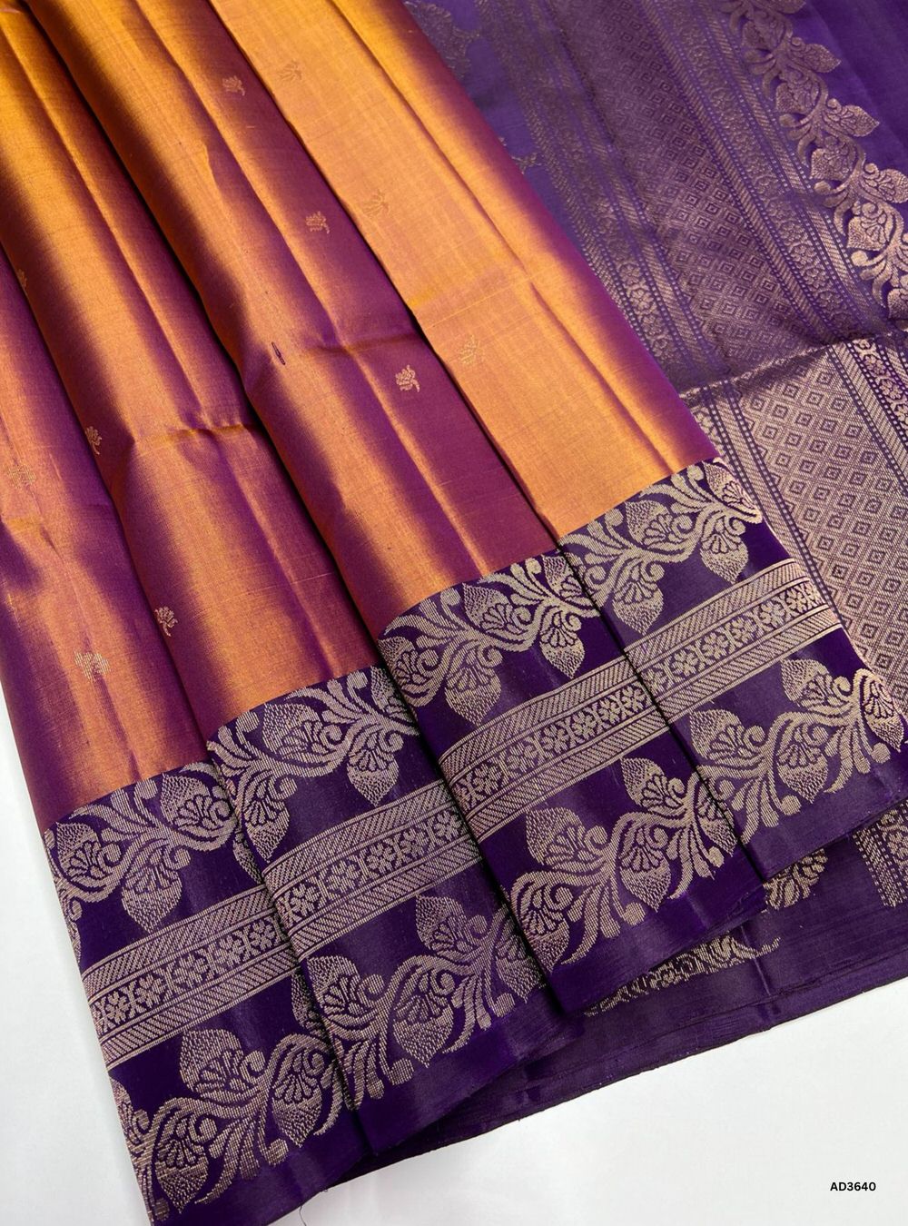 Bronze & Purple - Turning Silk Saree