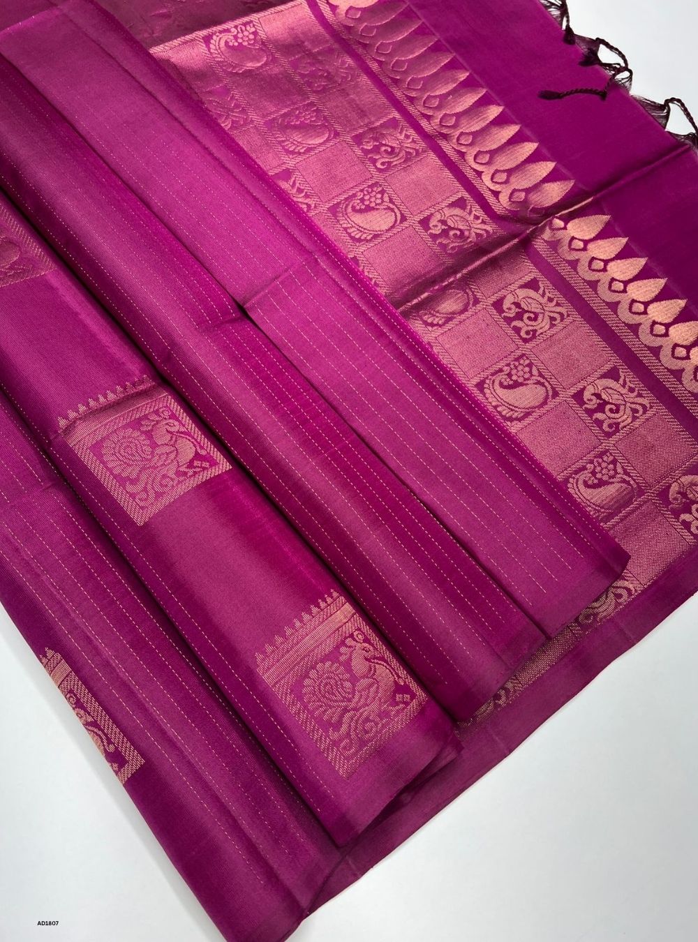 Dark Raspberry -  Soft Silk Saree