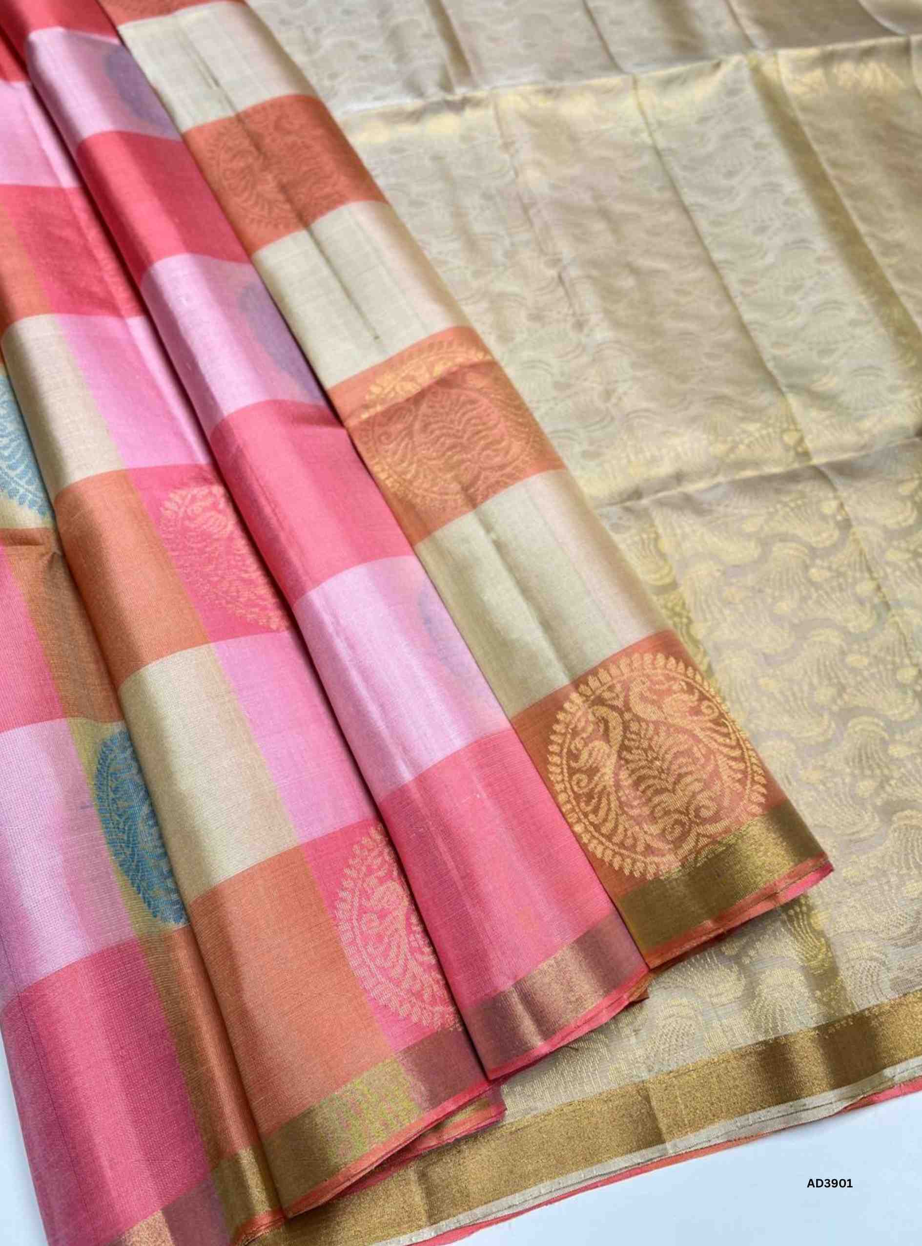Pink & Peach - Palum Pazhamum Soft Silk Saree