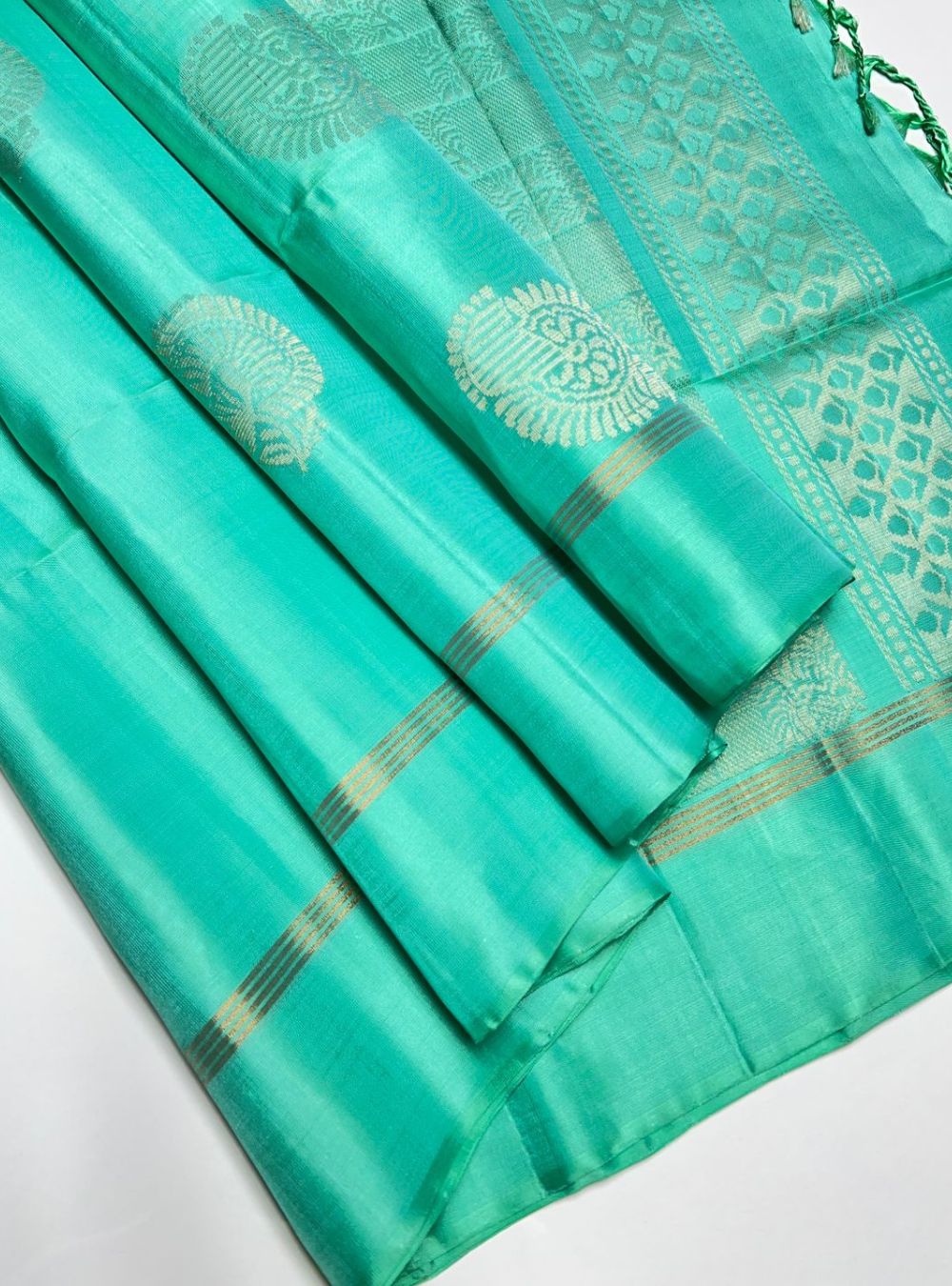 Turquoise - Soft Silk Saree
