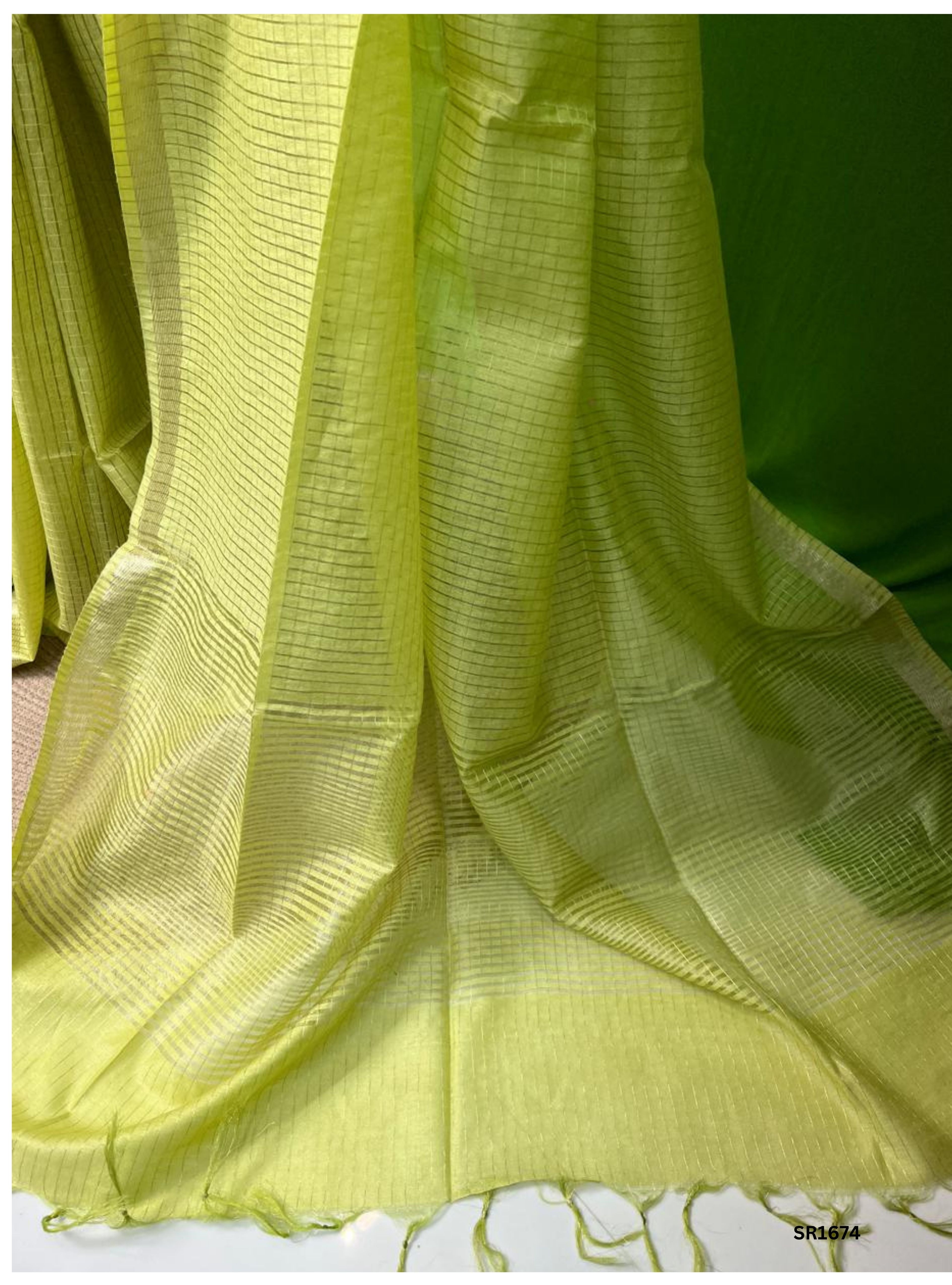 Pista Green - Moonga Silk  Saree