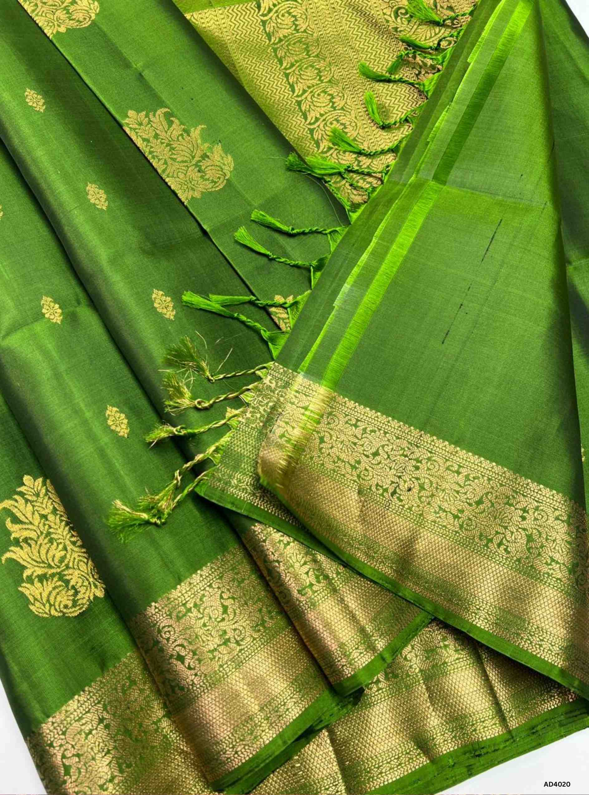 Green - Kanchi Border Soft Silk Saree