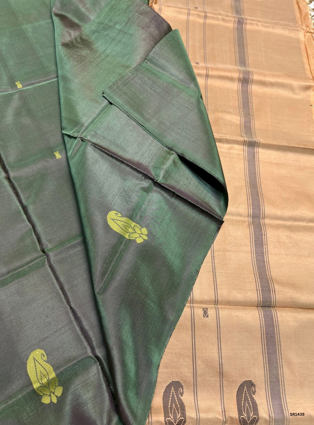 Sandal & Pine Green - Vazhainaar Pattu