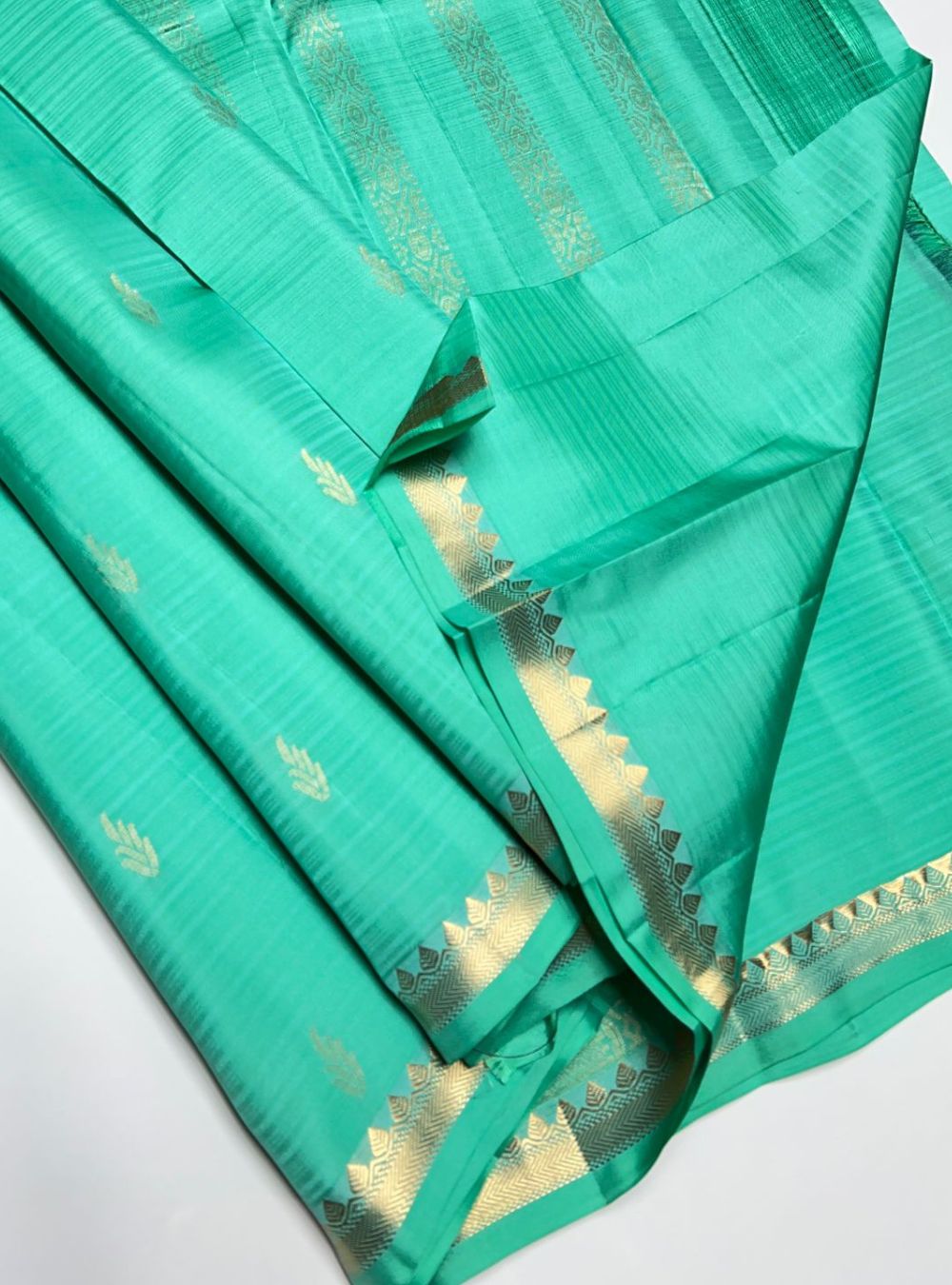 Turquoise - Soft Silk Saree