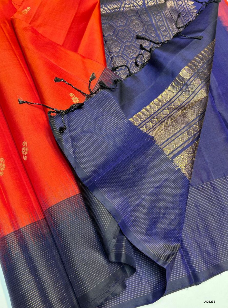 Red Ganaga Jammuna - Soft Silk Saree