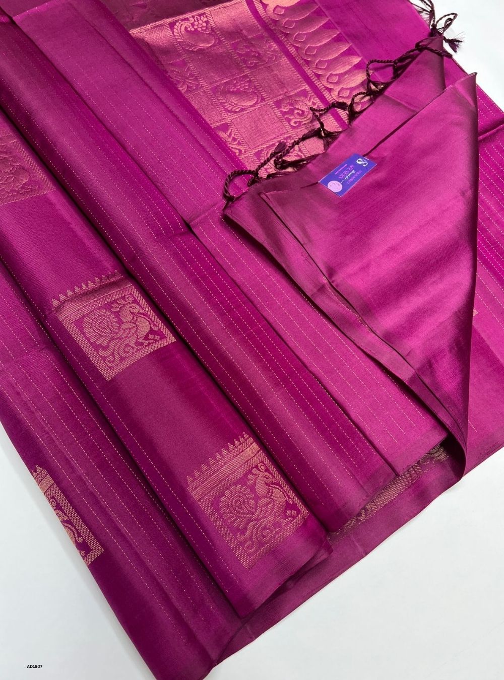 Dark Raspberry -  Soft Silk Saree