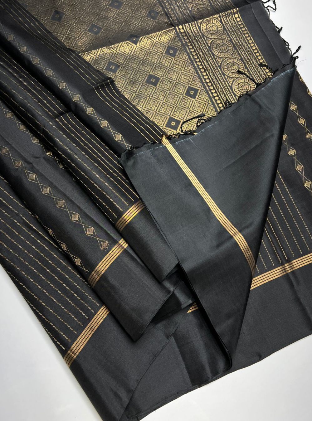 Black - Soft Silk Saree