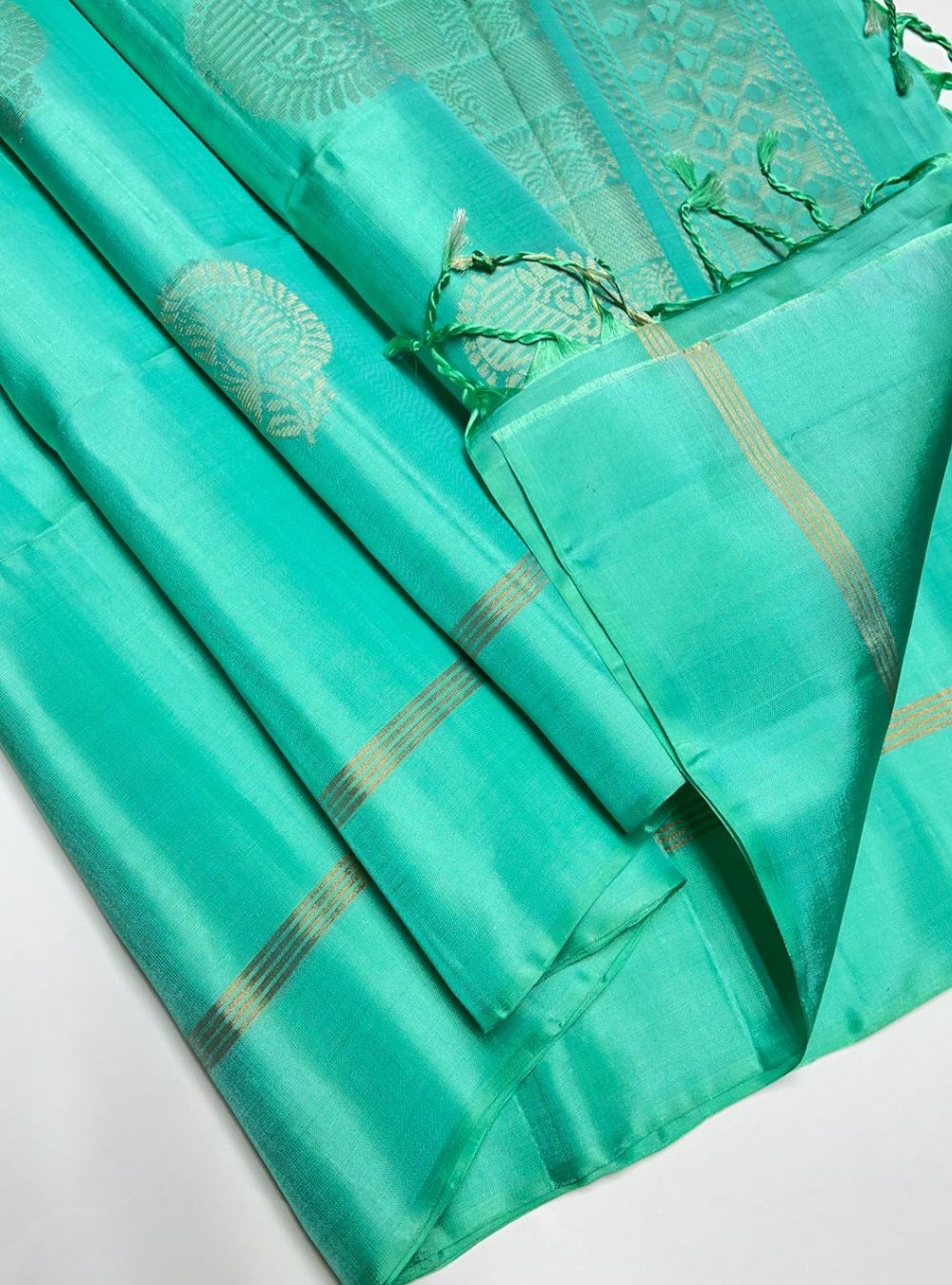 Turquoise - Soft Silk Saree
