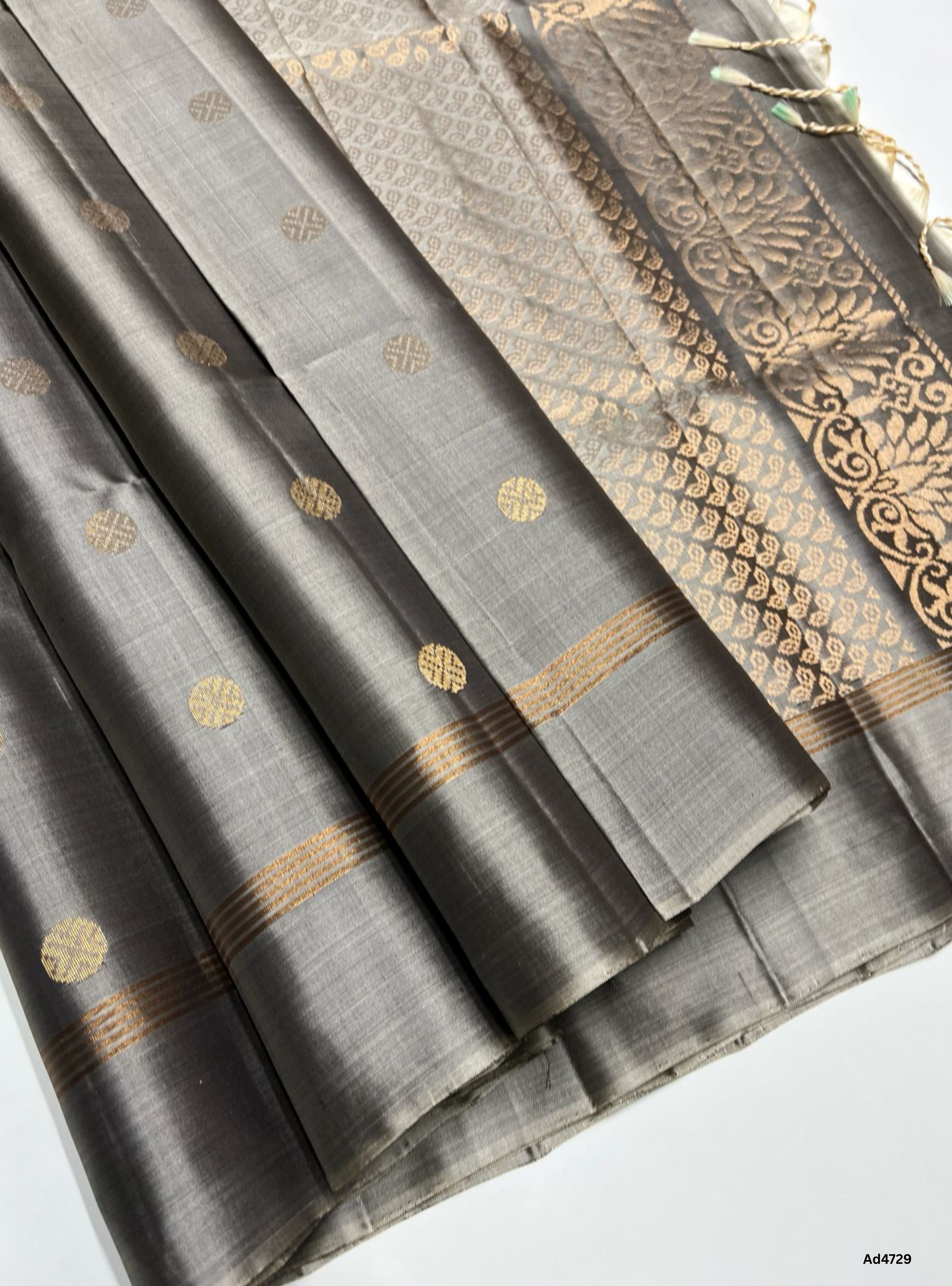 Grey - Soft Silk Saree