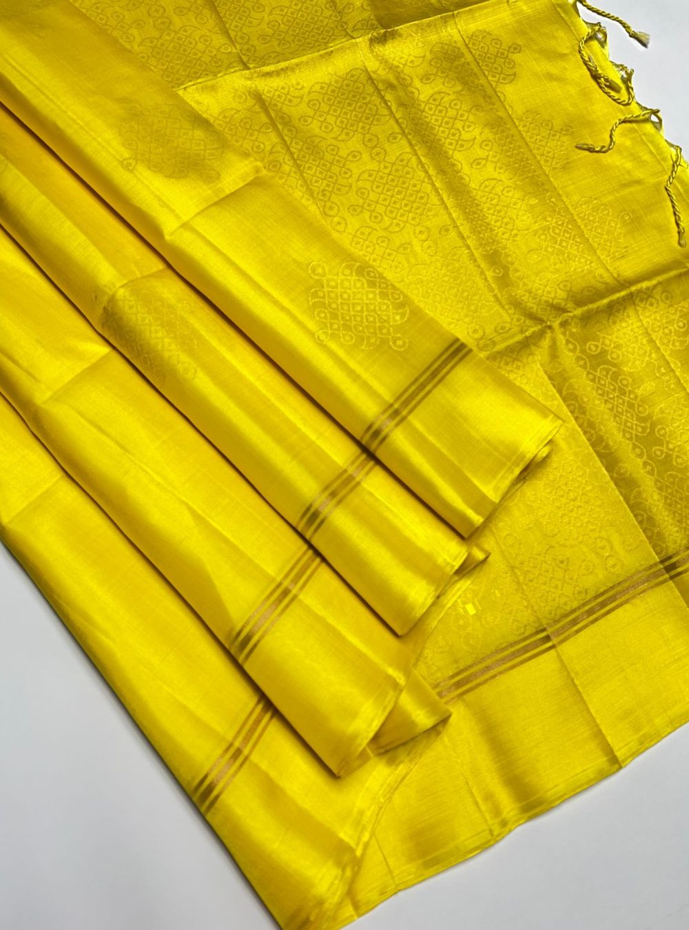 Yellow - Soft Silk Saree