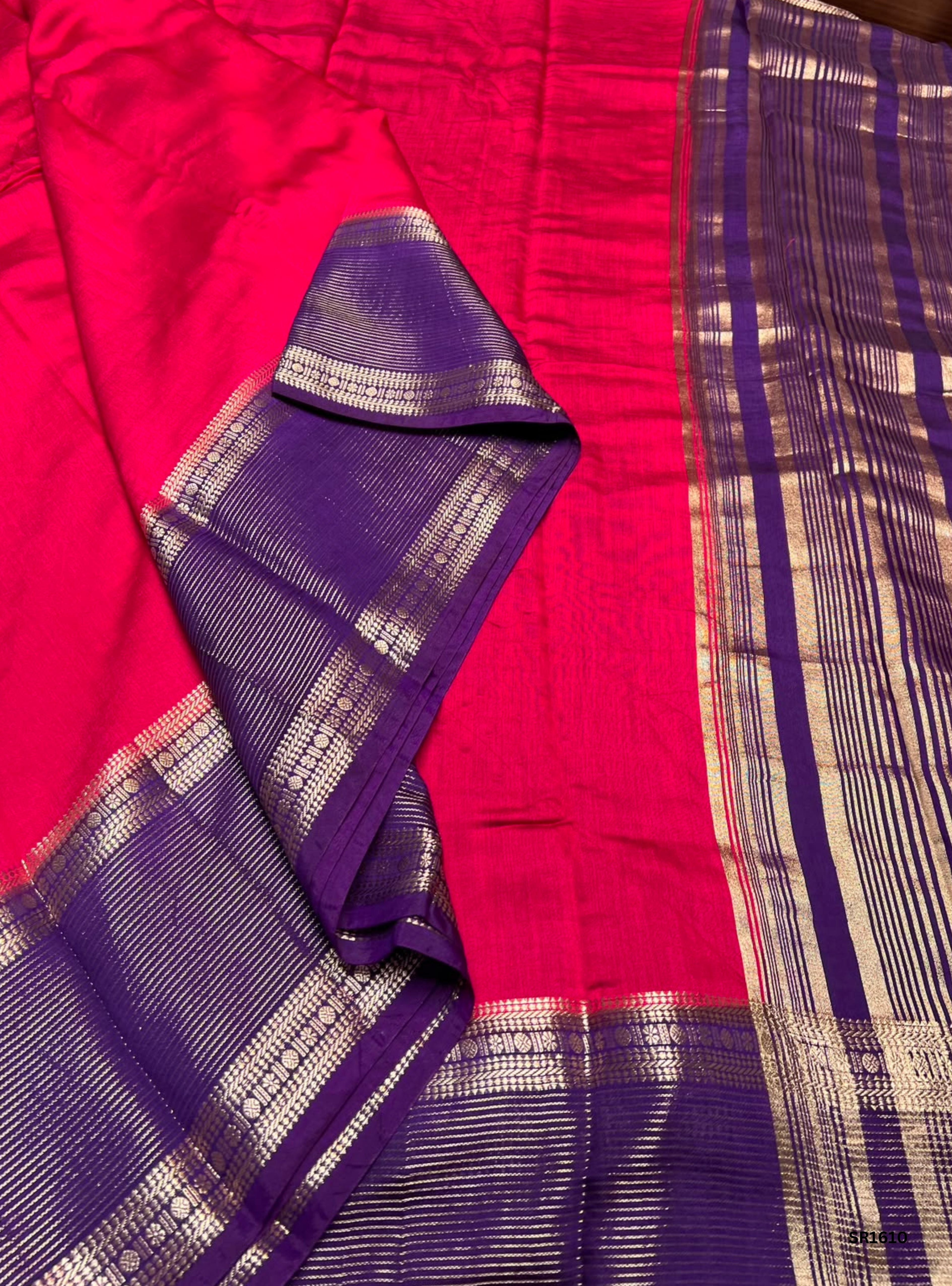 Rani Pink & Purple - Binny Silk Saree
