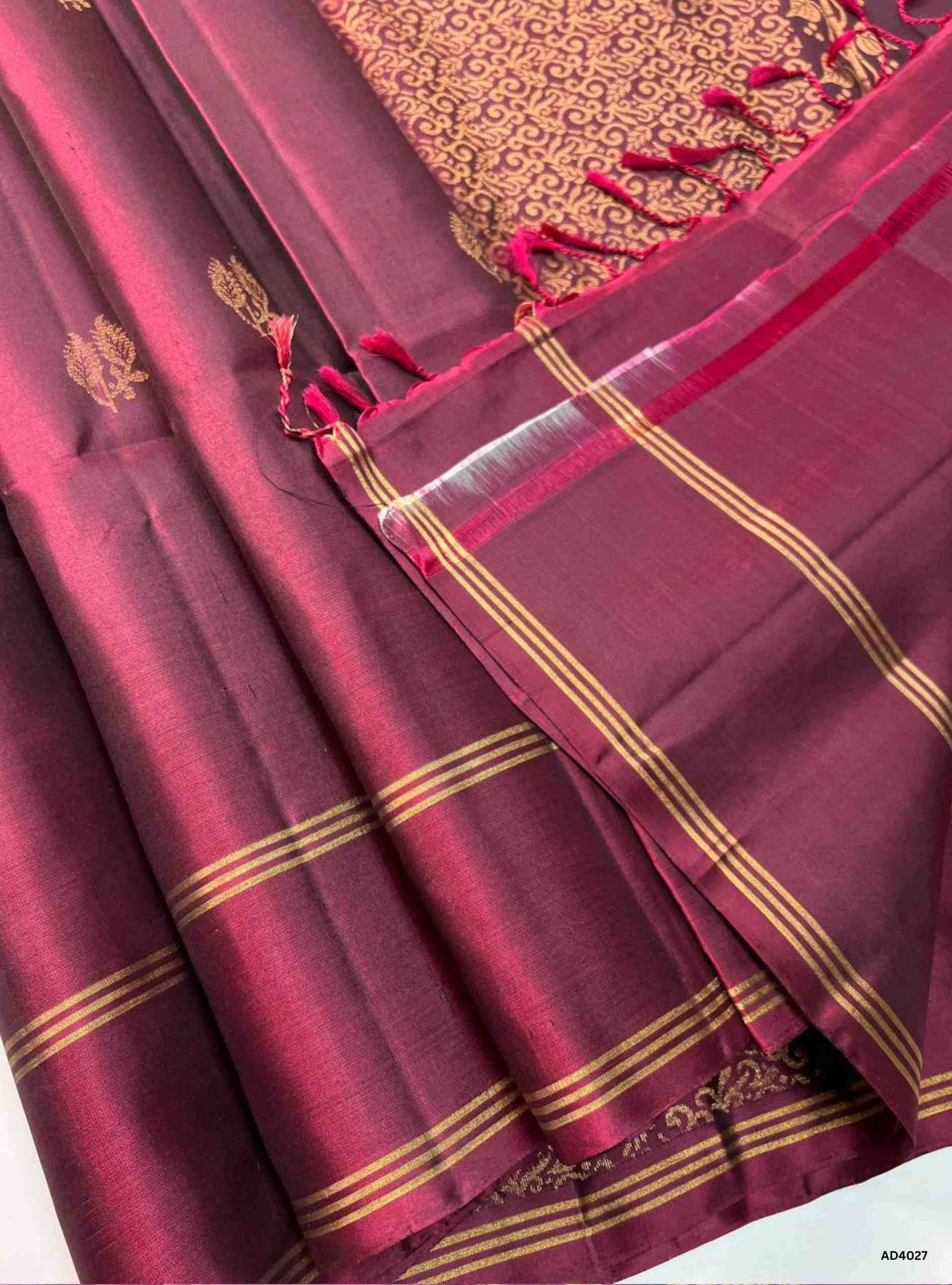 Plum - Soft Silk Saree