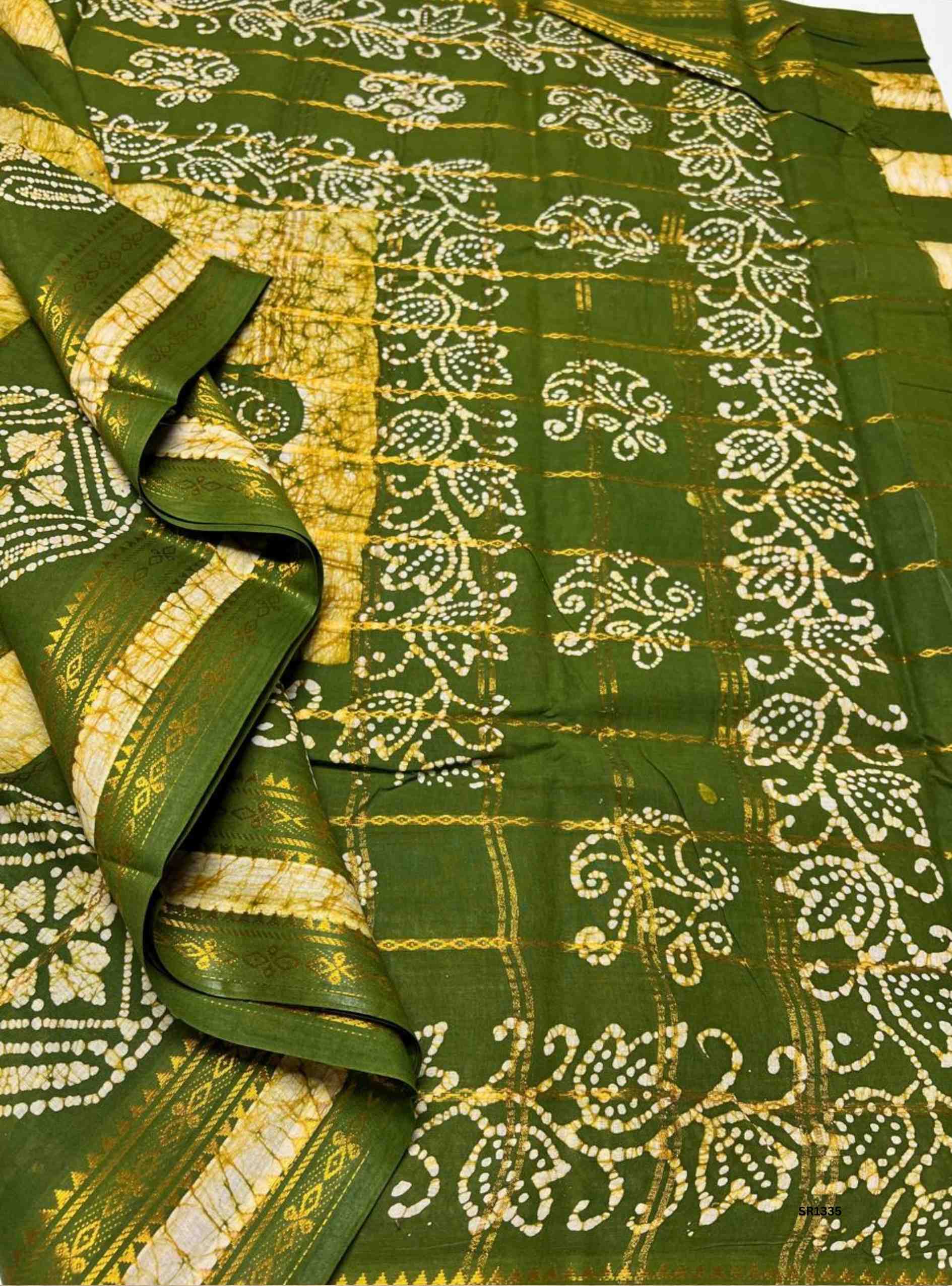 Green - Velthaari X Bandhini Cotton Saree