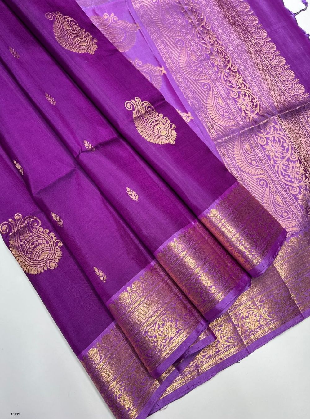 Violet & Lavender -  Soft Silk Saree