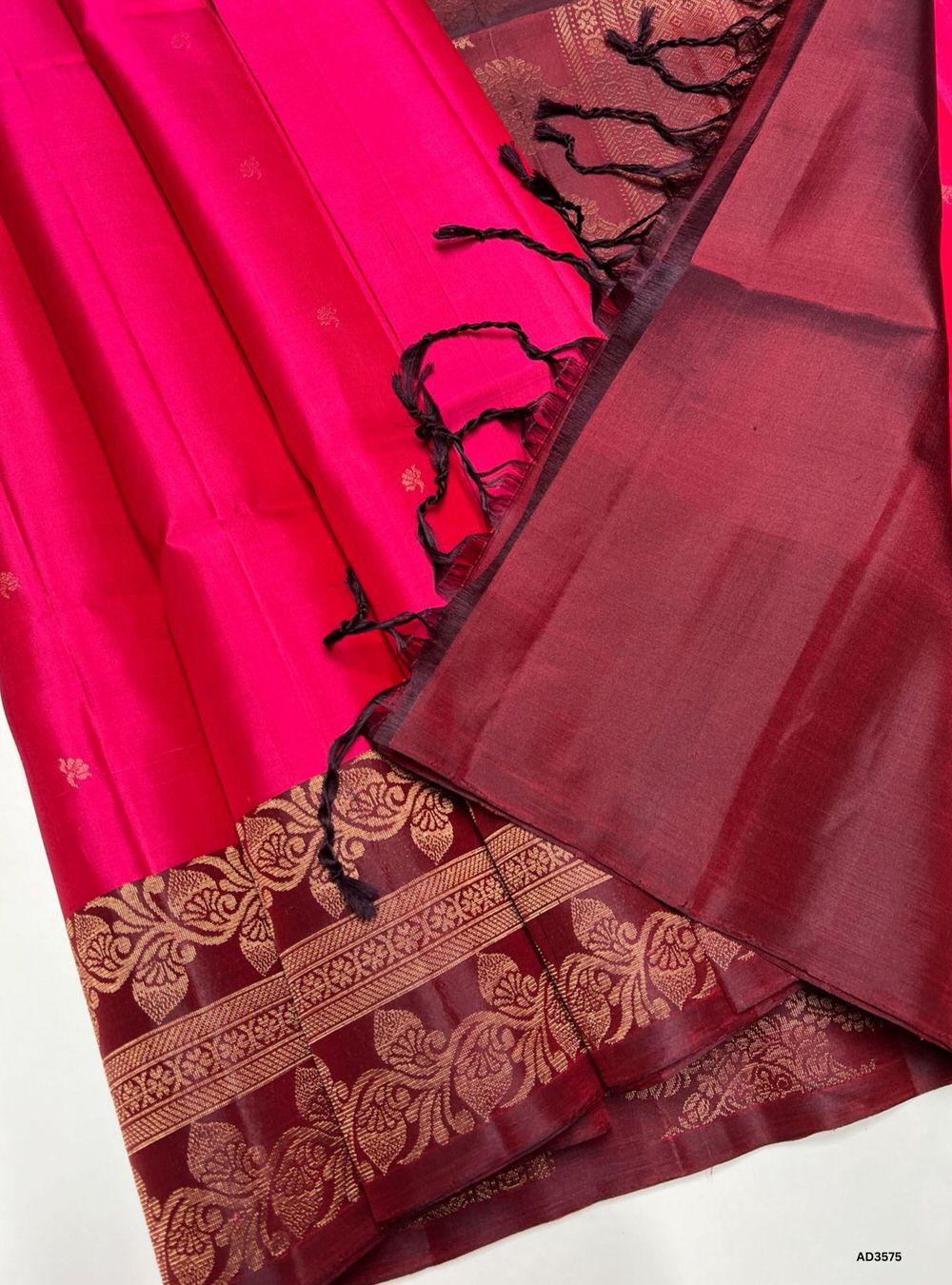 Rani Pink & Maroon - Turning Soft silk Sarees