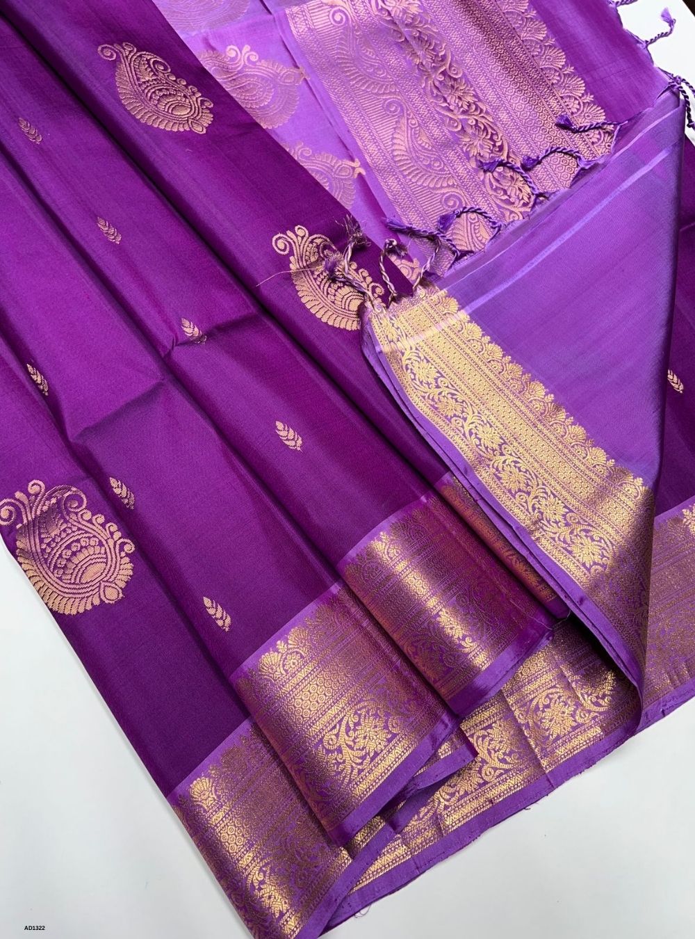 Violet & Lavender -  Soft Silk Saree