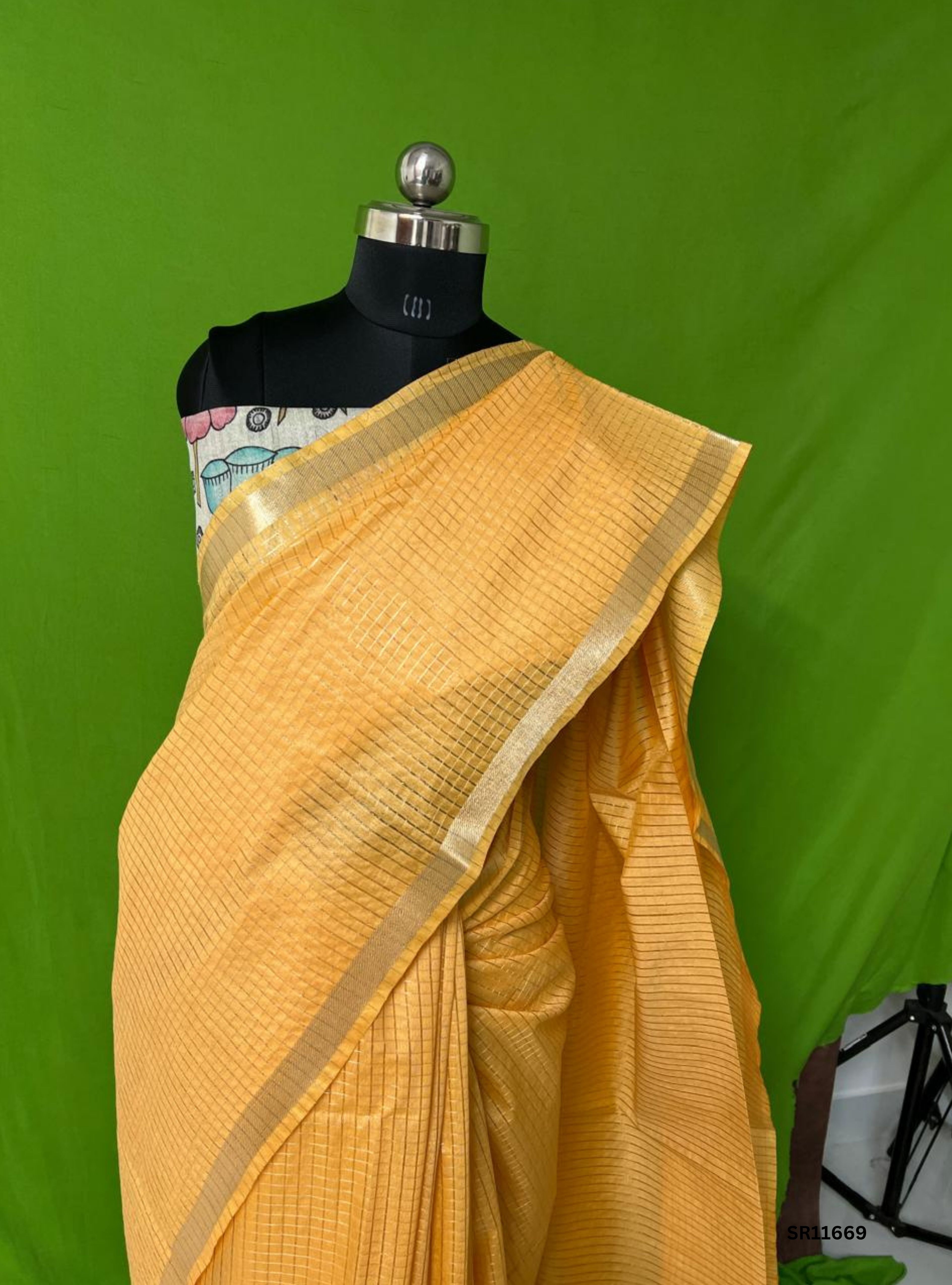 Peach - Moonga Silk  Saree
