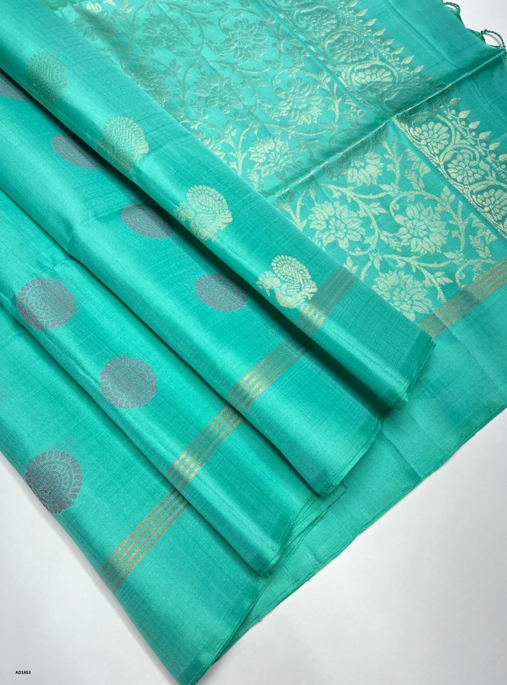 Turquoise -   Soft Silk Saree