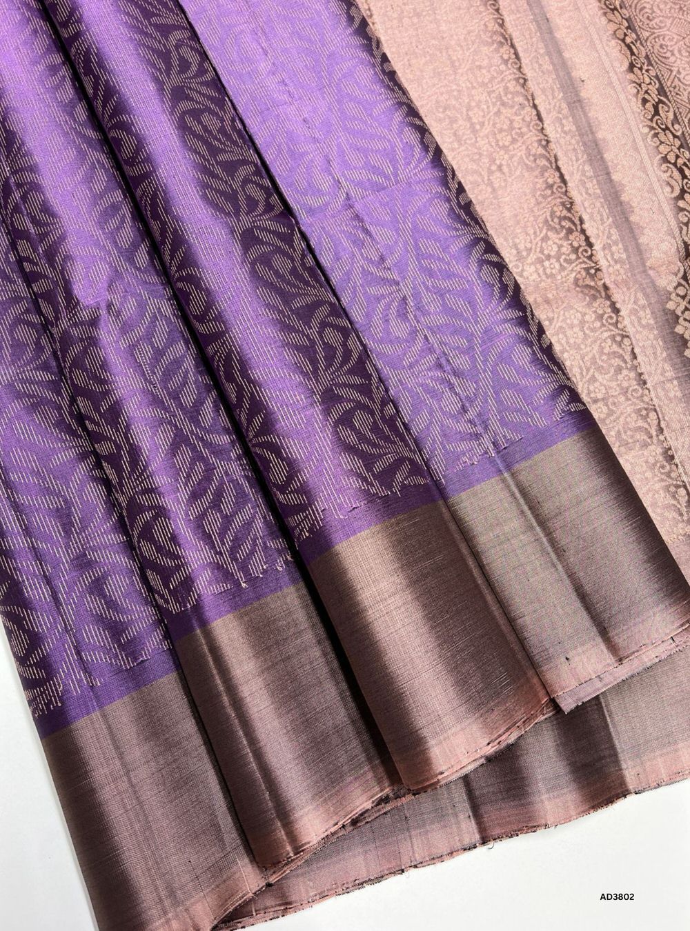 Lilac & Choco - Soft Silk Brocade
