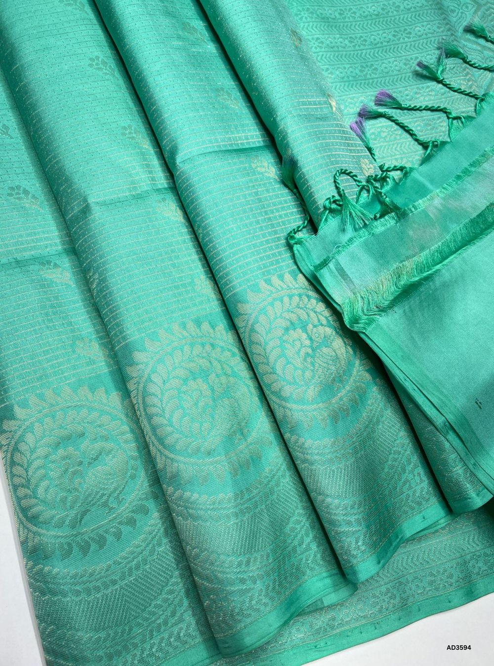 Aqua Blue - Soft Silk Saree