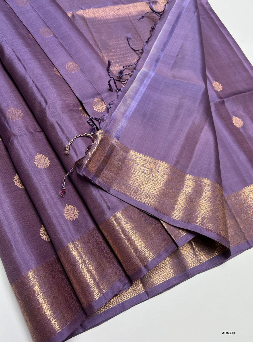 Lilac - Kanchi Border Soft Silk Saree