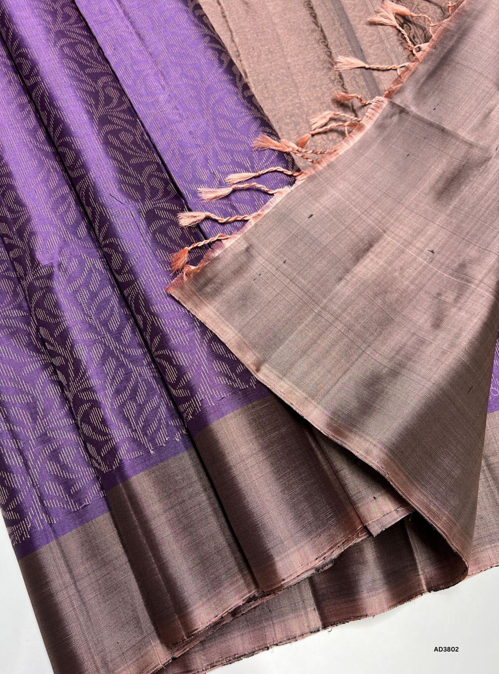Lilac & Choco - Soft Silk Brocade