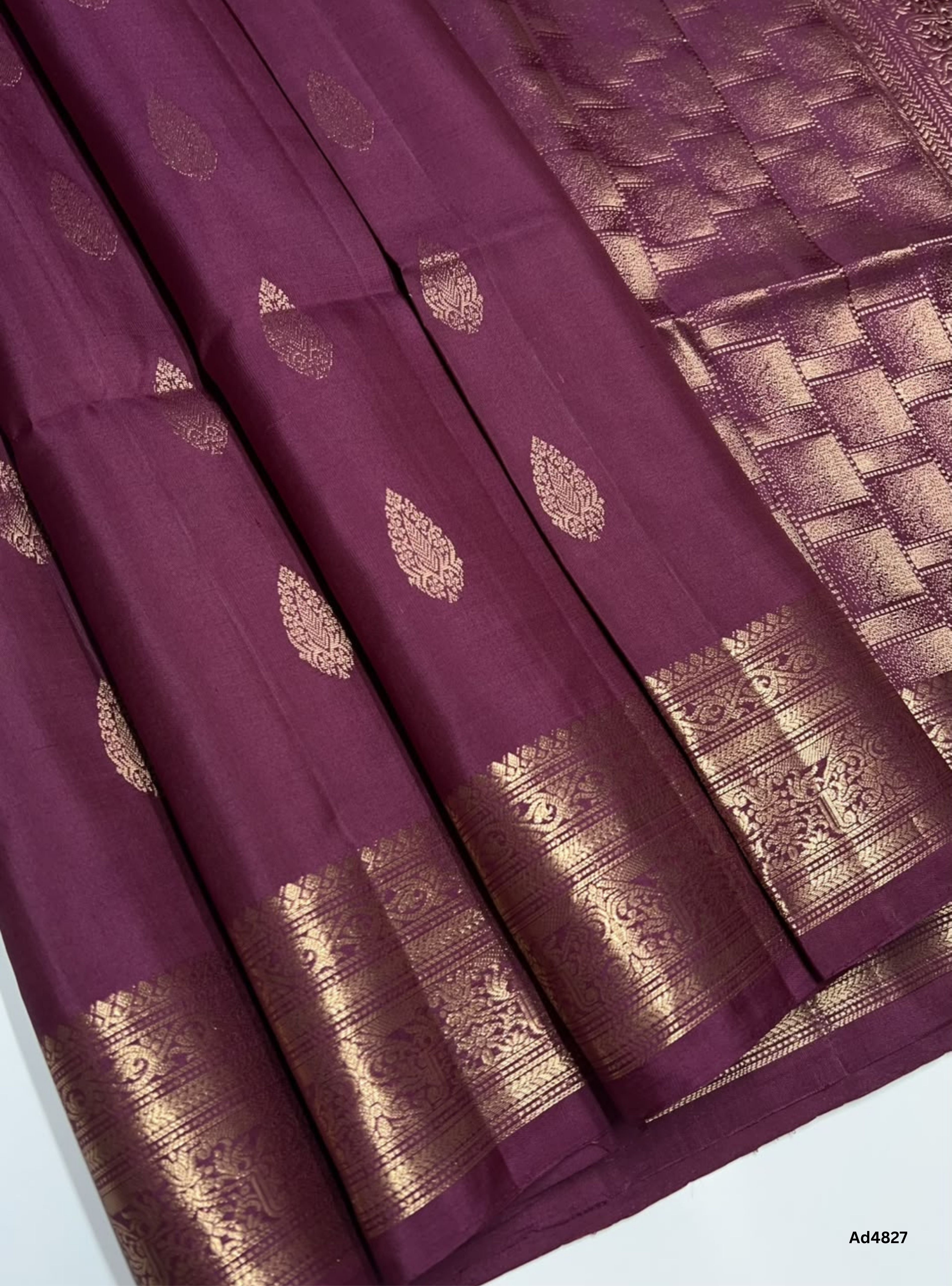Asthentic Maroon - Kanchi Border Soft Silk Saree