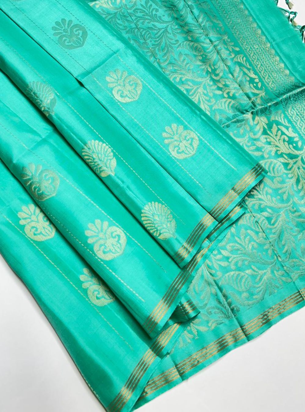 Turquoise - Soft Silk Saree