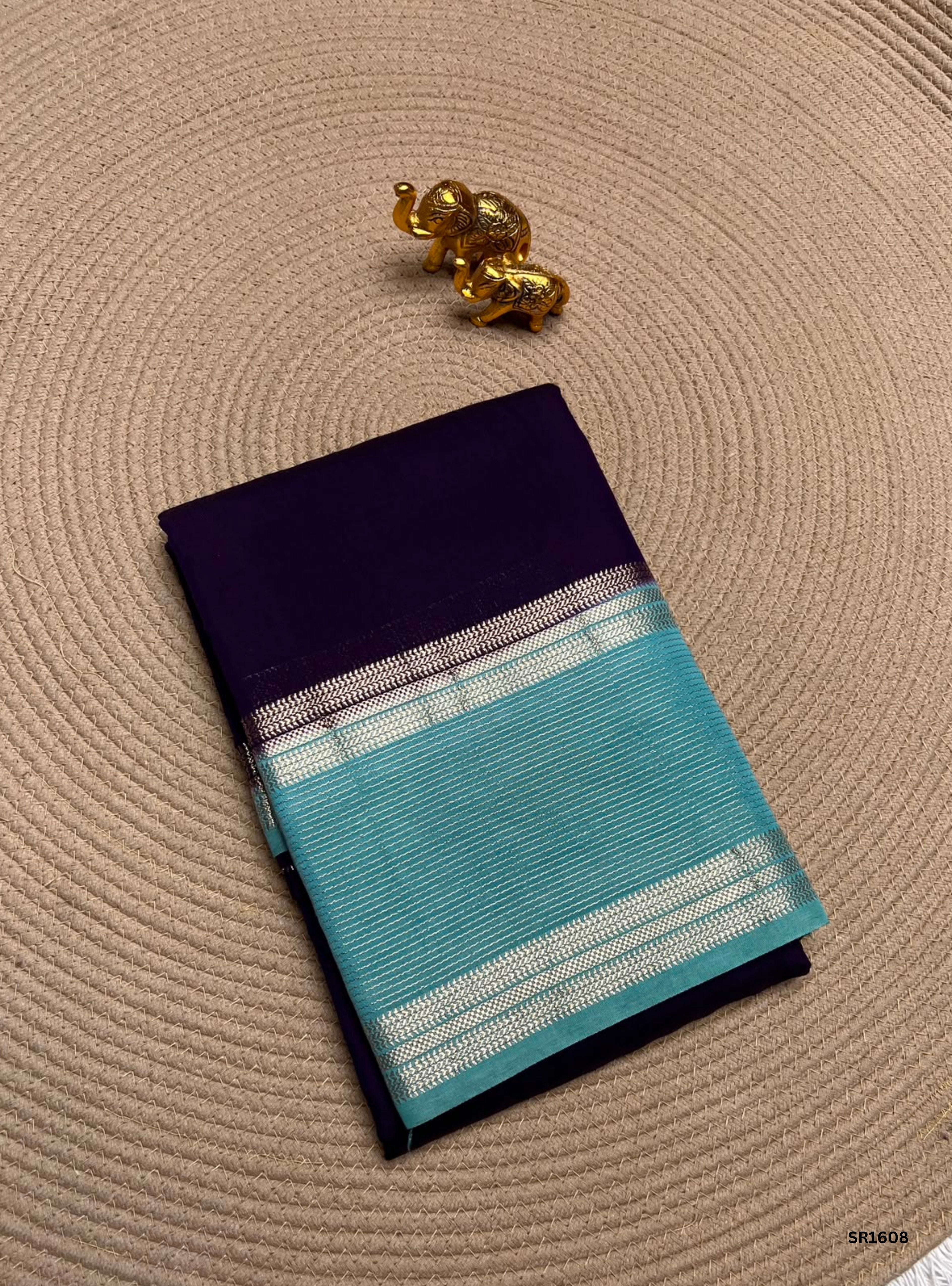 Light Blue & Mint Green - Binny Silk Saree