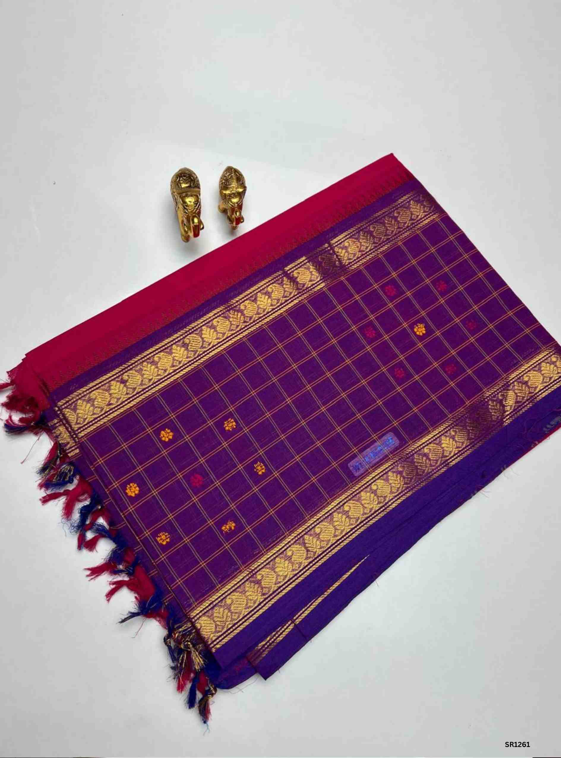 Pink & Purple - Fusion Kanchi Cotton Saree
