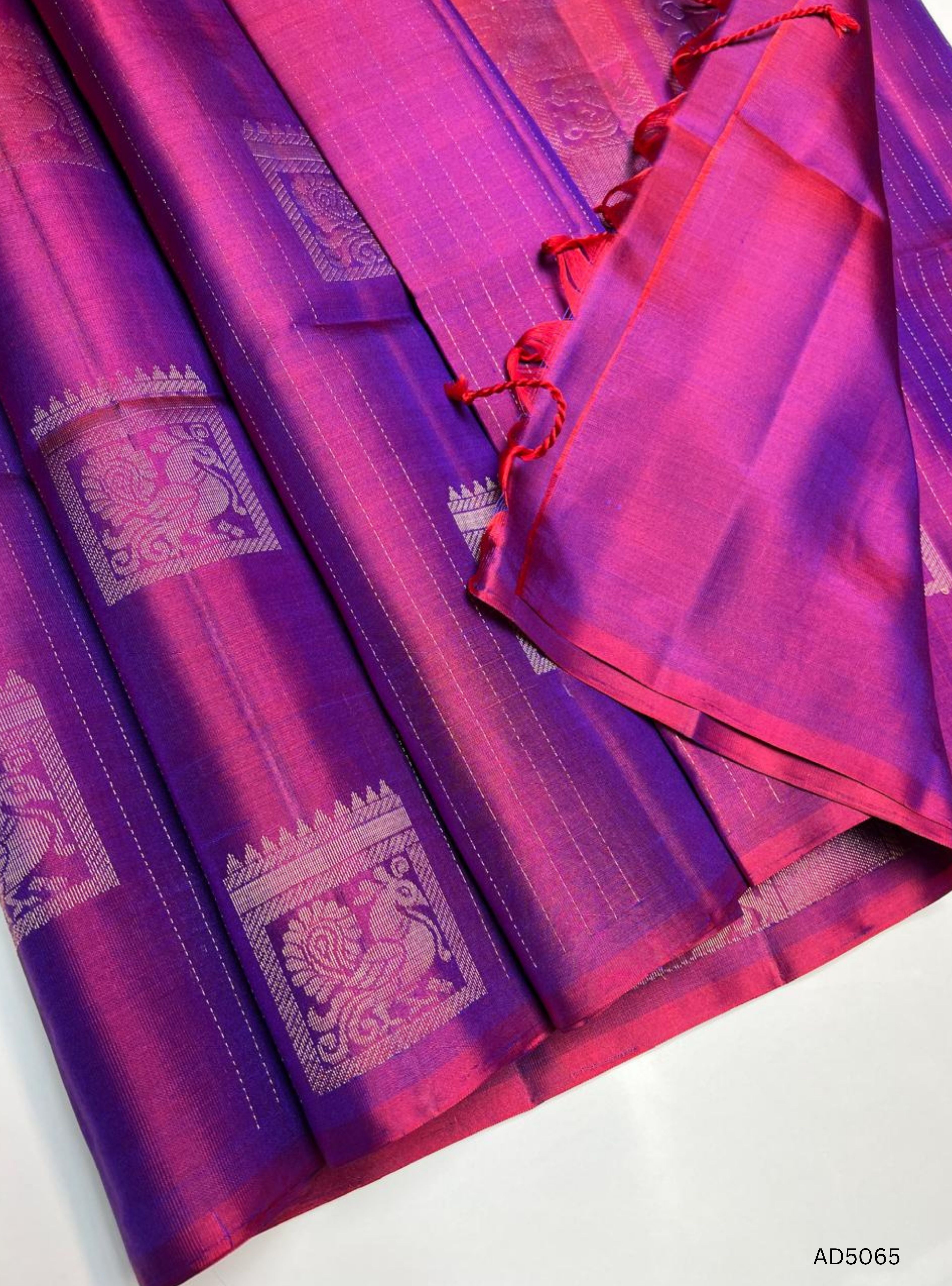 Dual Tone Magenta - Soft Silk Saree