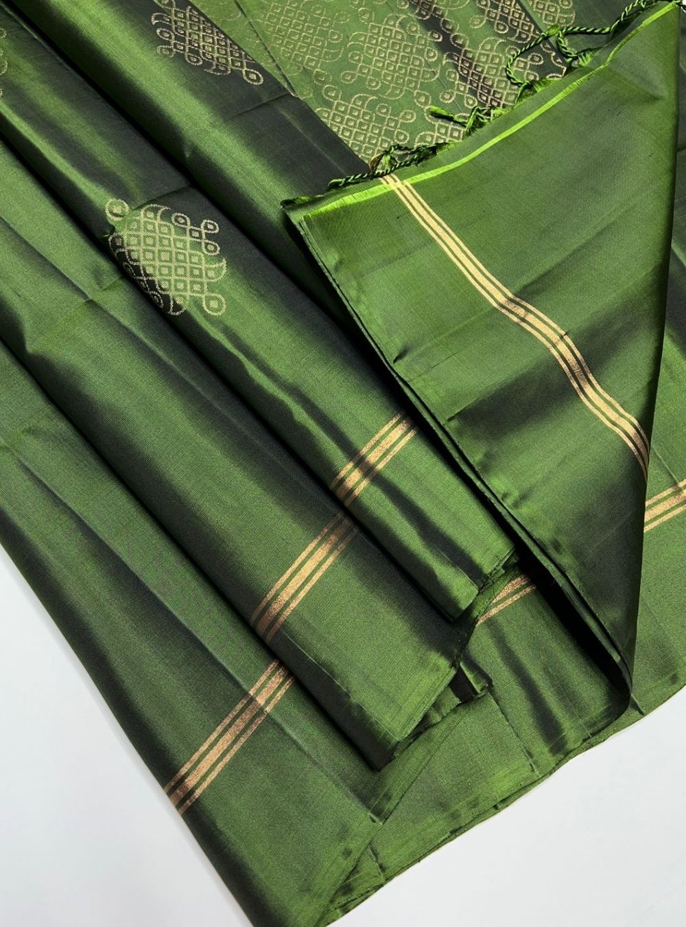 Dark Green - Soft Silk Saree