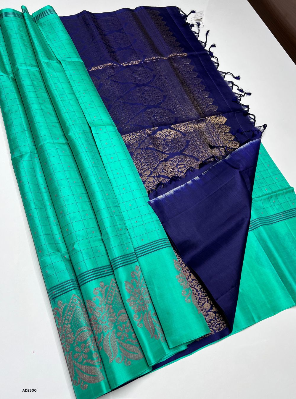 Rexona & Navy - Soft Silk Saree