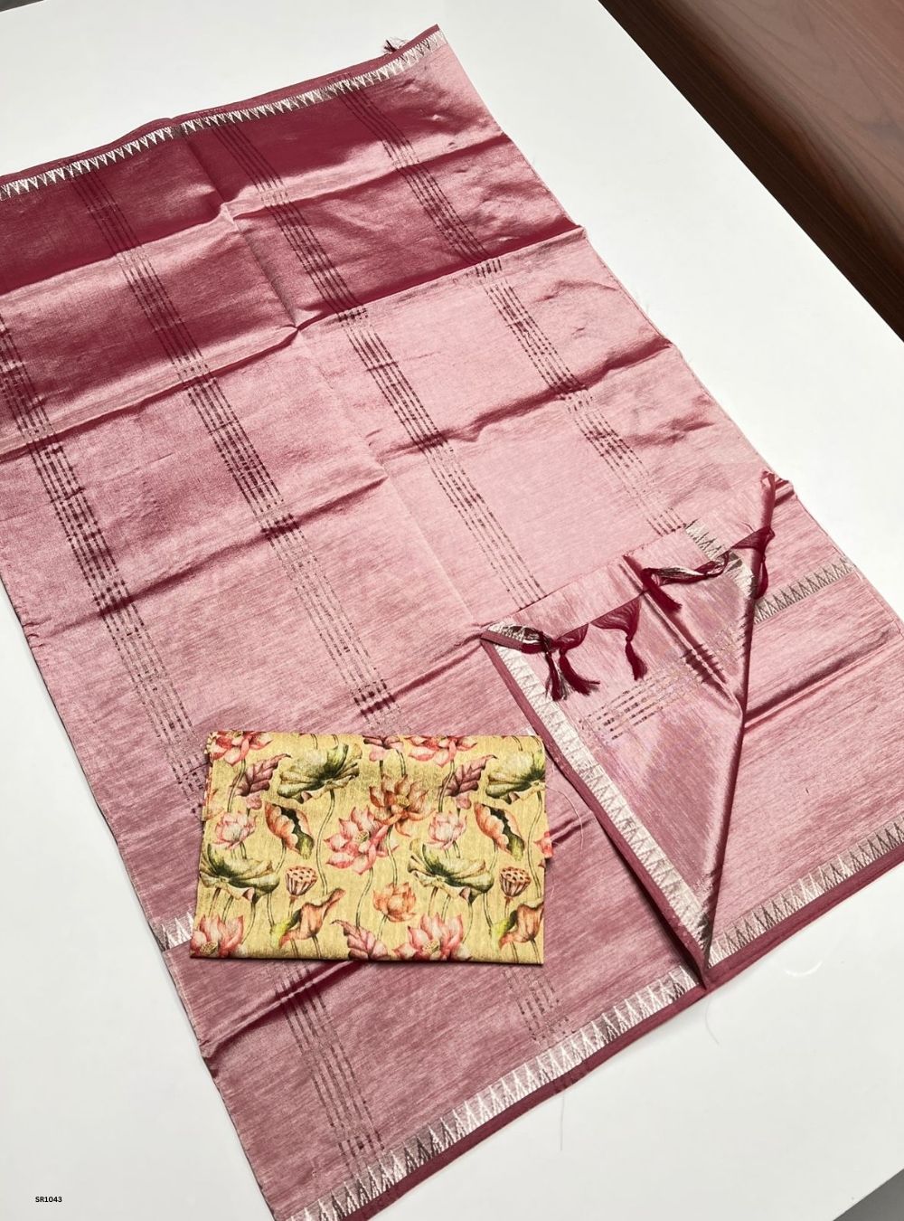 Onion Pink - Mangalagiri Silk Cotton
