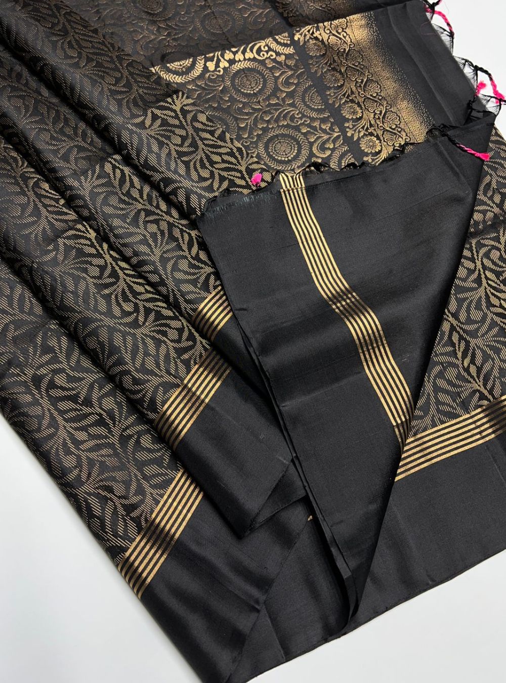 Black - Soft Silk Saree