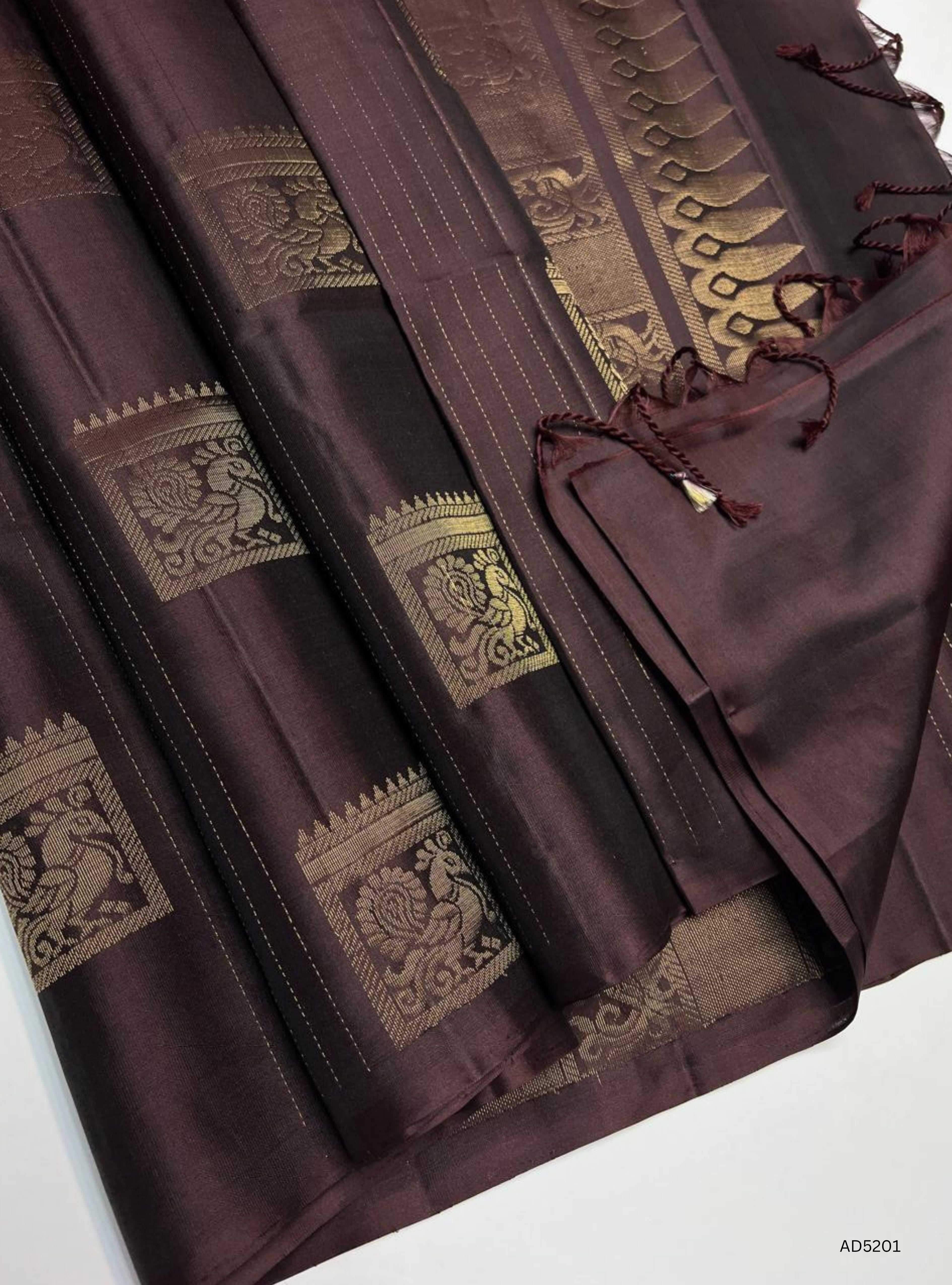Coffee Brown - Soft Silk Saree