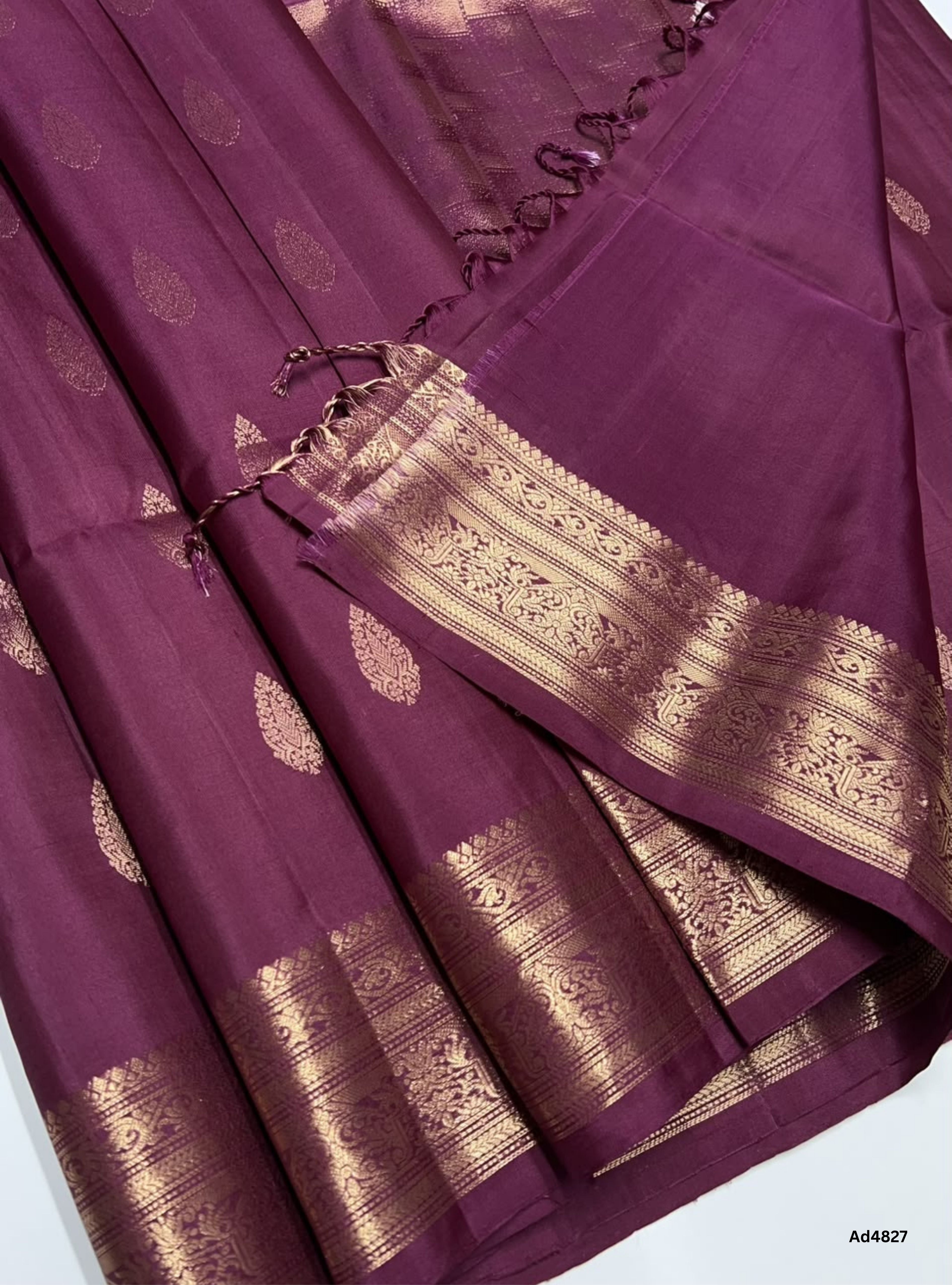 Asthentic Maroon - Kanchi Border Soft Silk Saree