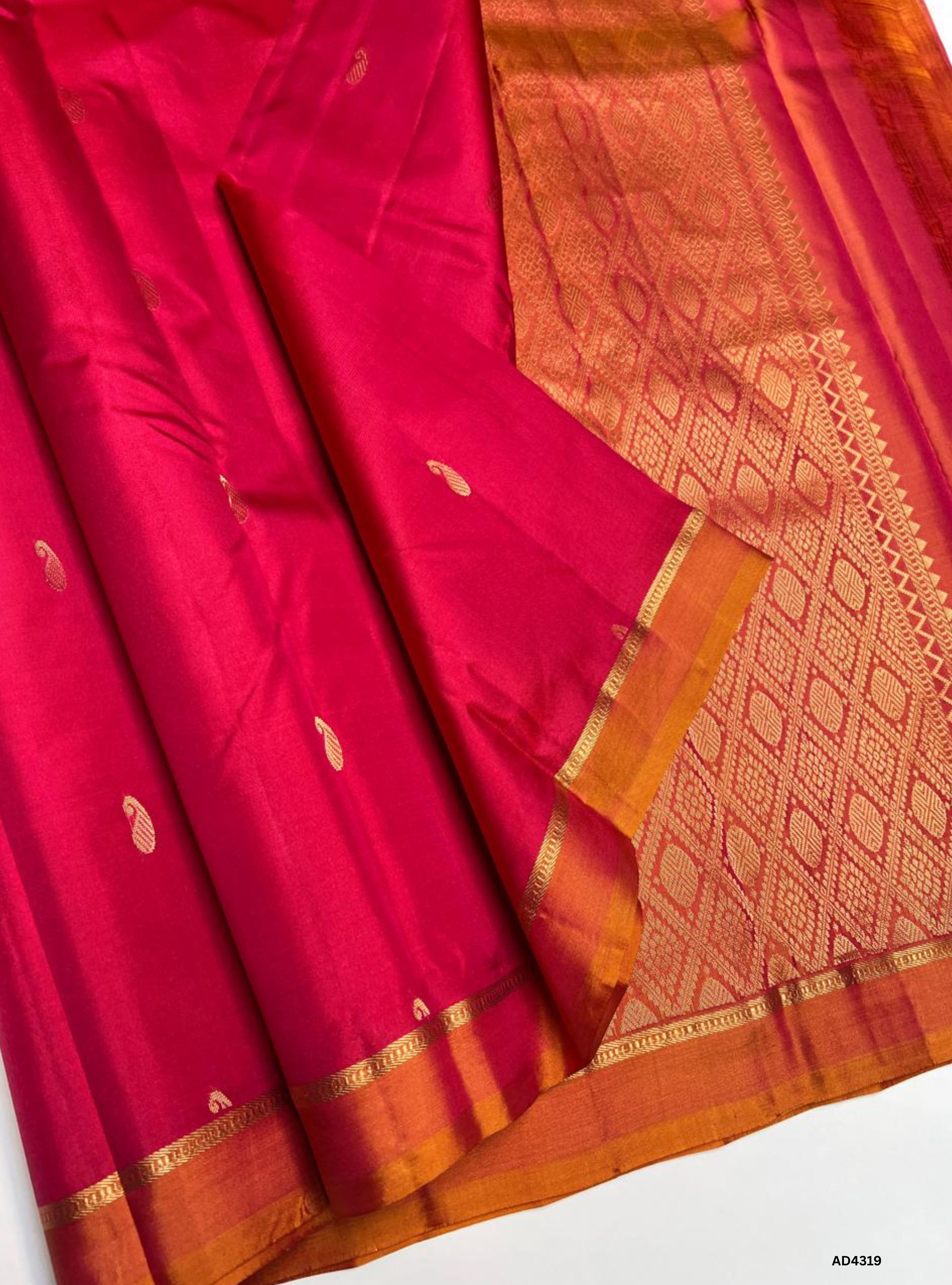 Pink & Apricot - Soft Silk Saree