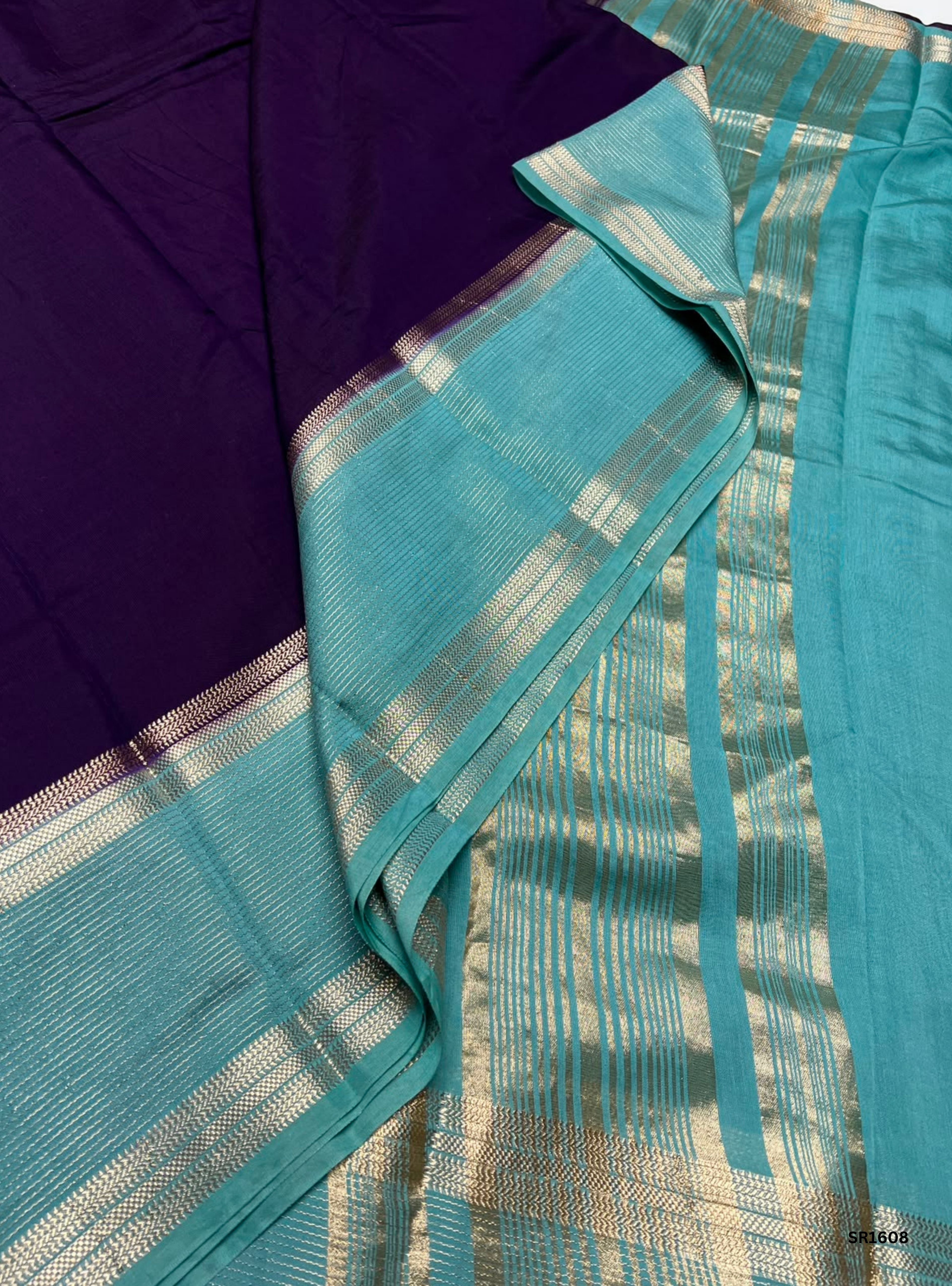 Light Blue & Mint Green - Binny Silk Saree