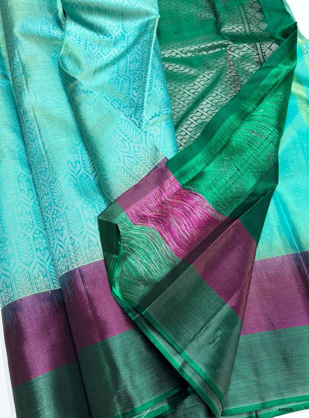 Rexona, Plum & Green - Soft Silk Saree