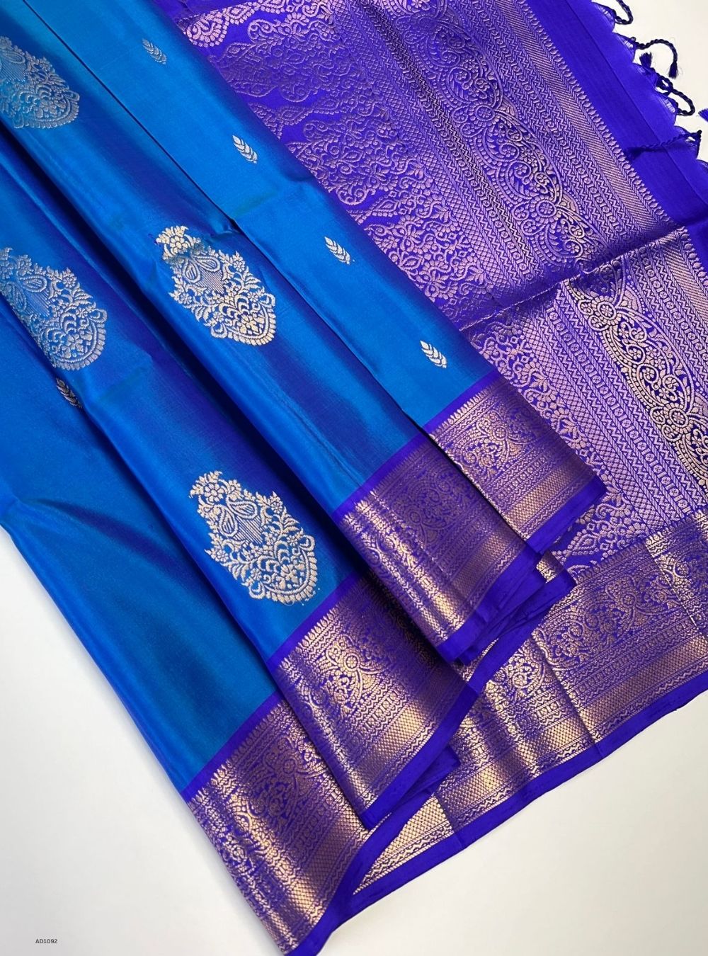 Blue & Purple - Soft Silk Saree
