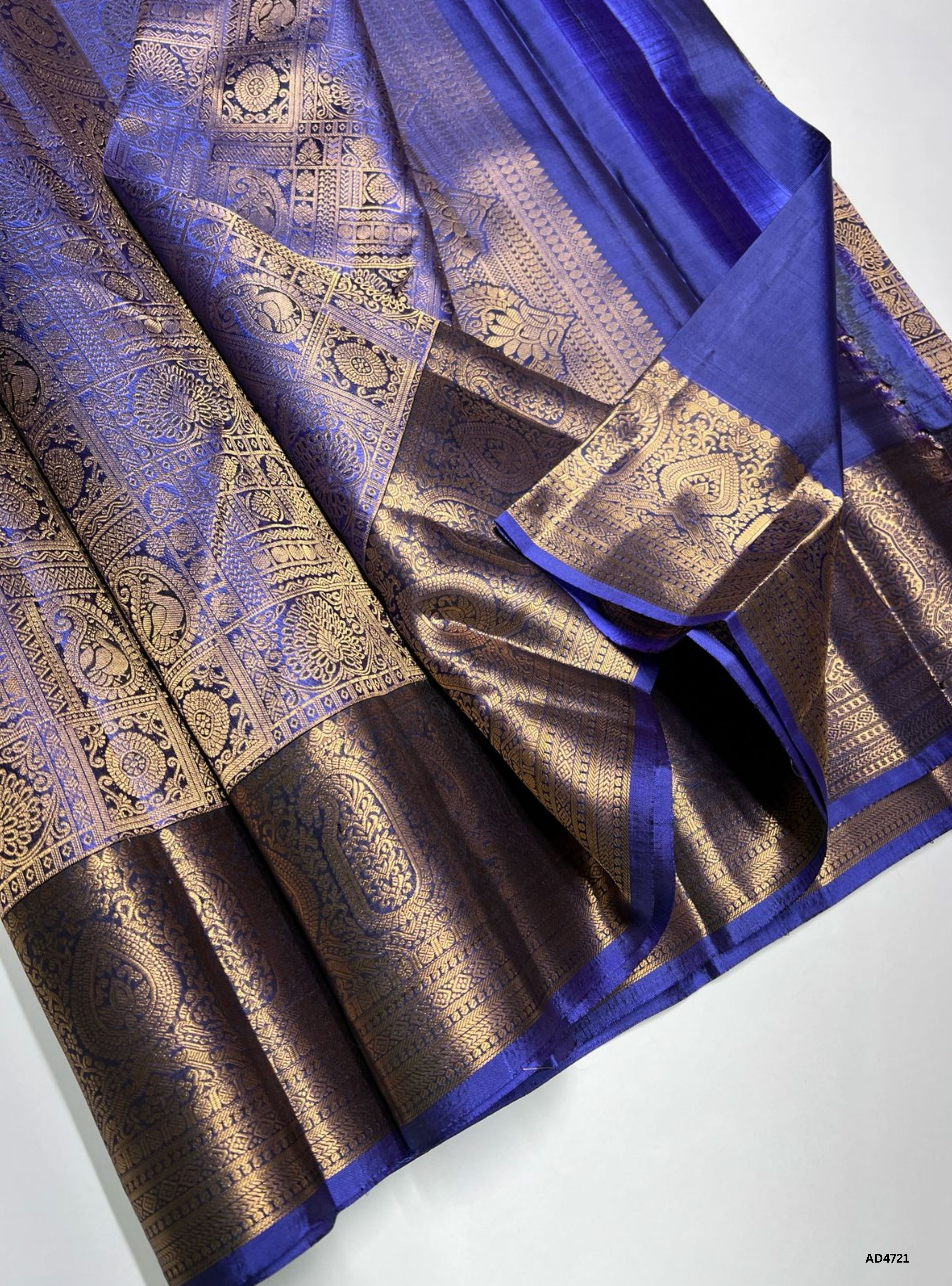Blue - Kanjeevaram Bridal Saree