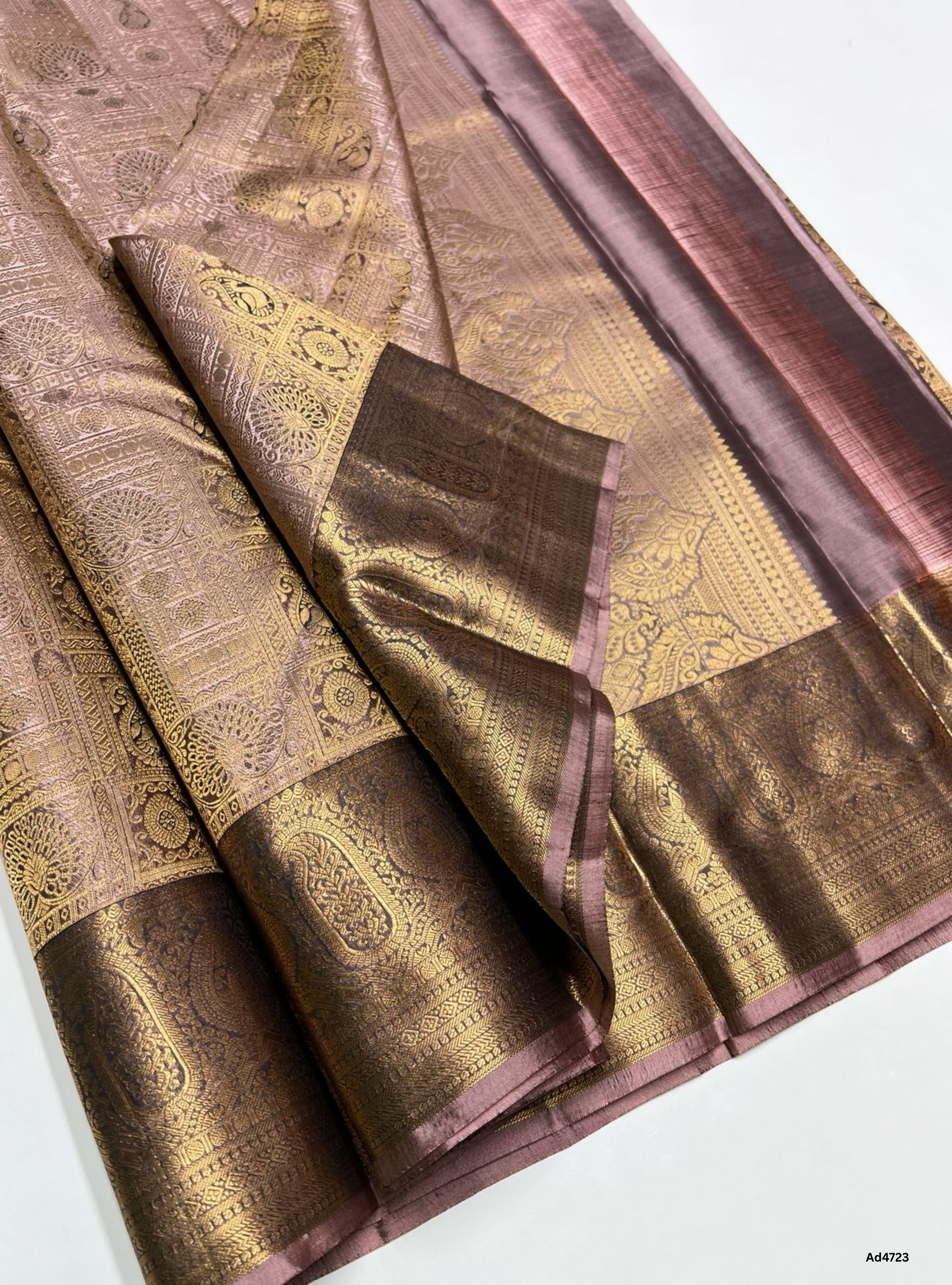 Dusty Rose - Kanjeevaram Bridal Saree