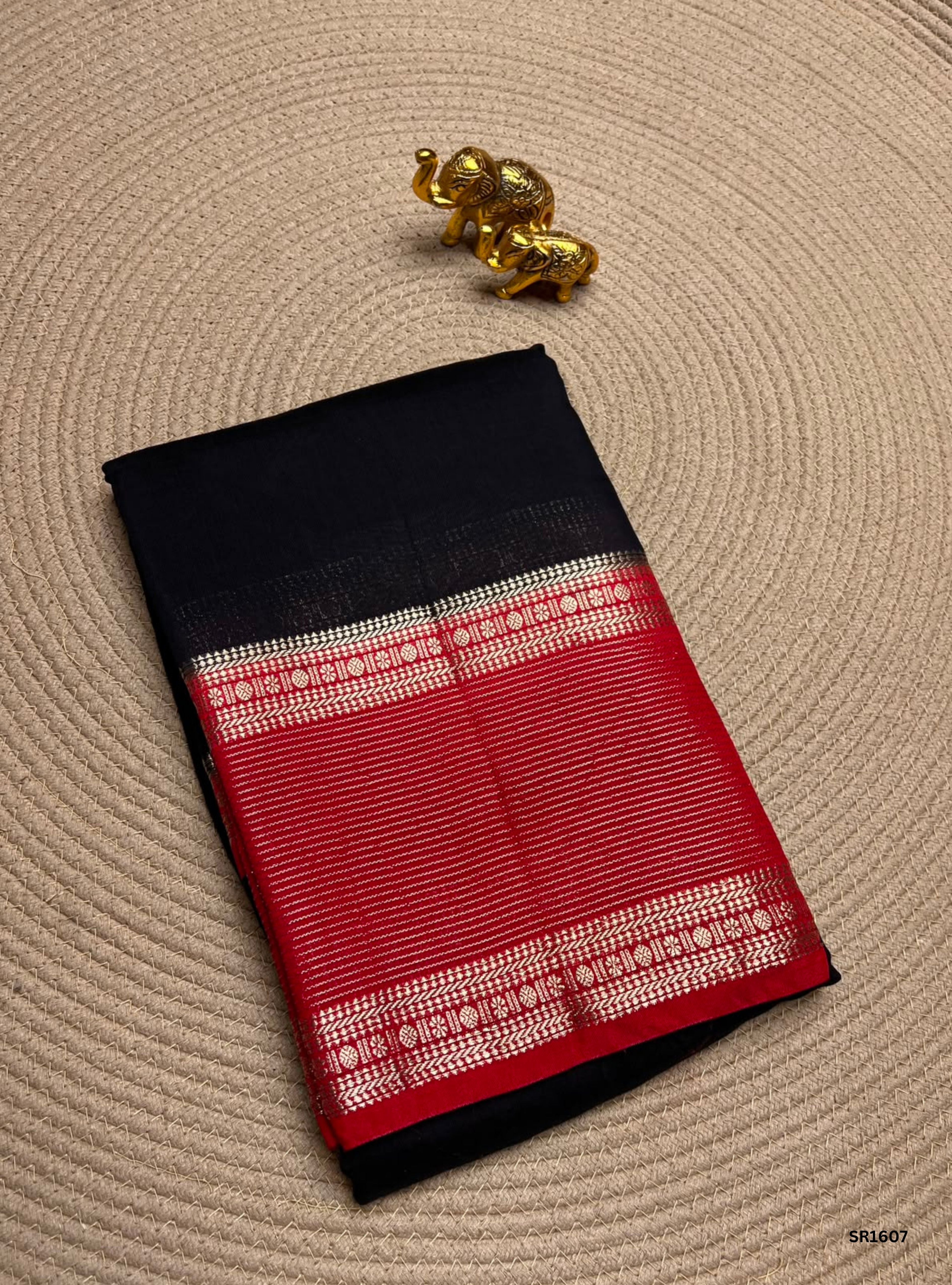 Black & Red - Binny Silk Saree
