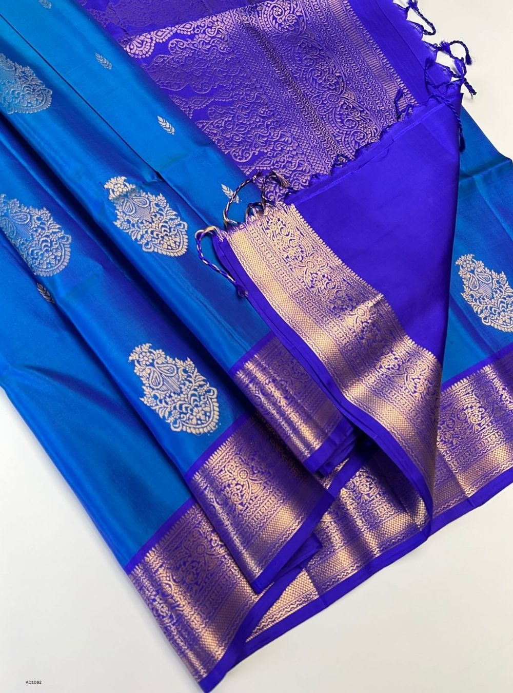 Blue & Purple - Soft Silk Saree