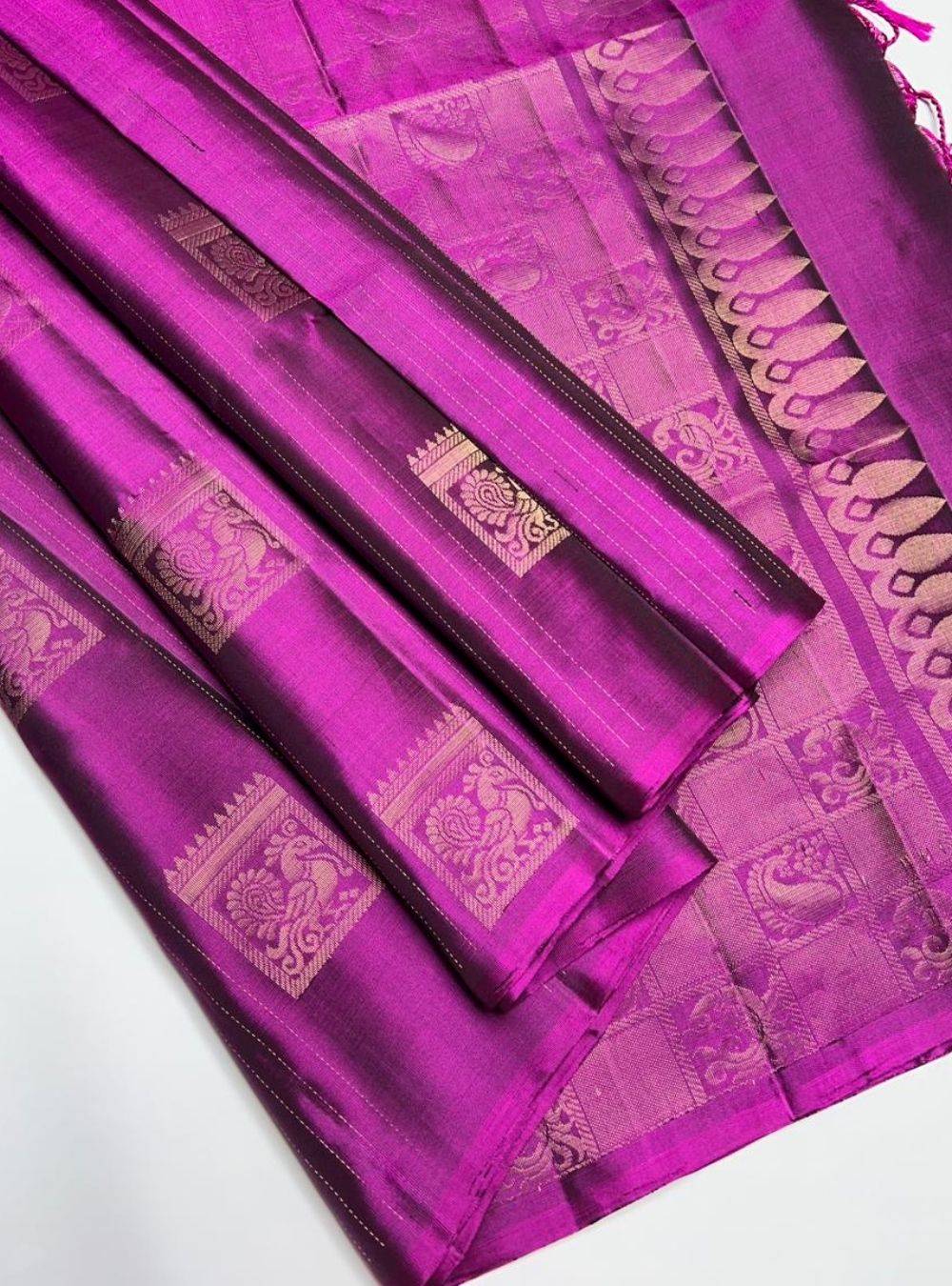 Purple - Soft Silk Saree