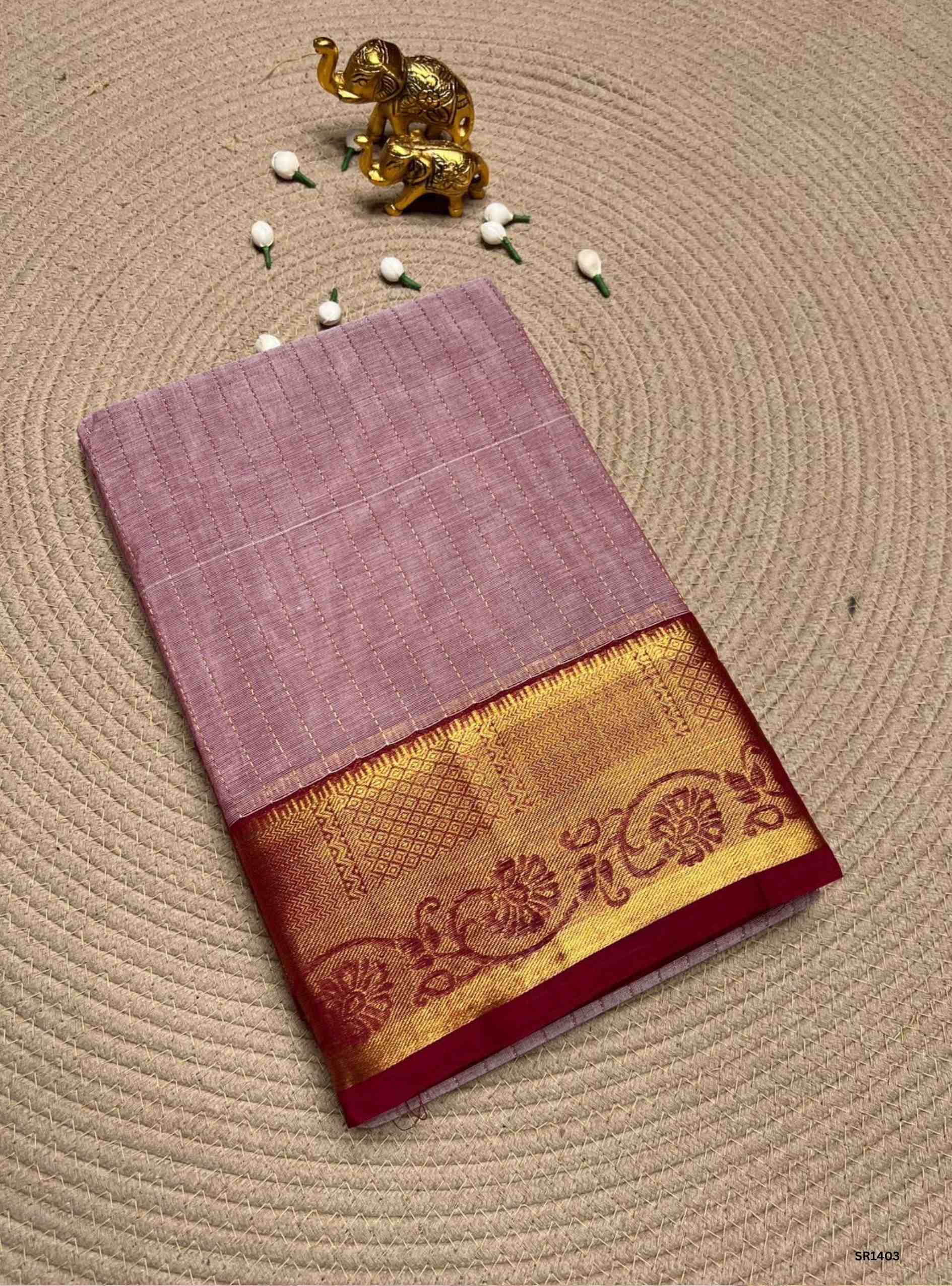 Pink & Red - Kanchi Cotton Saree