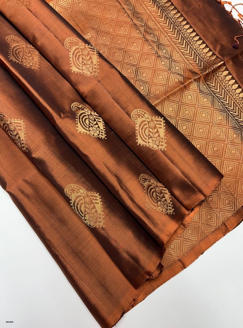 Brown - Soft Silk Saree