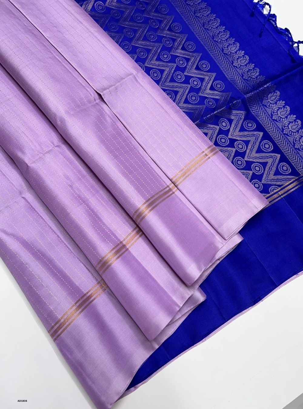 Lavender & Royal - Soft Silk Saree