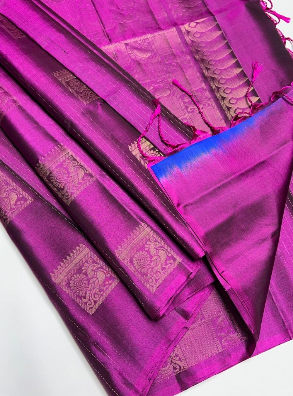 Purple - Soft Silk Saree